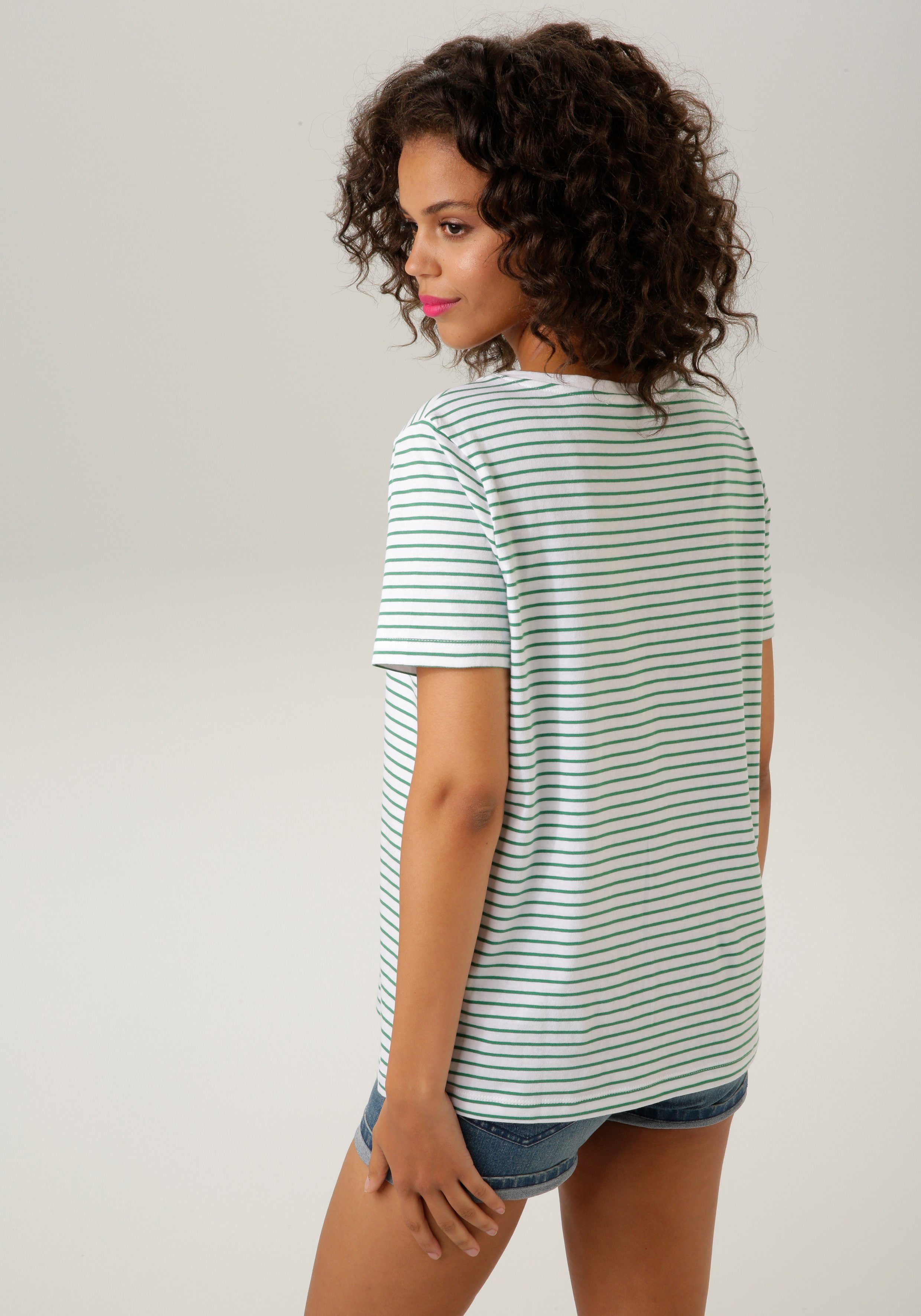 Aniston CASUAL T-shirt met streepdessin nieuwe collectie