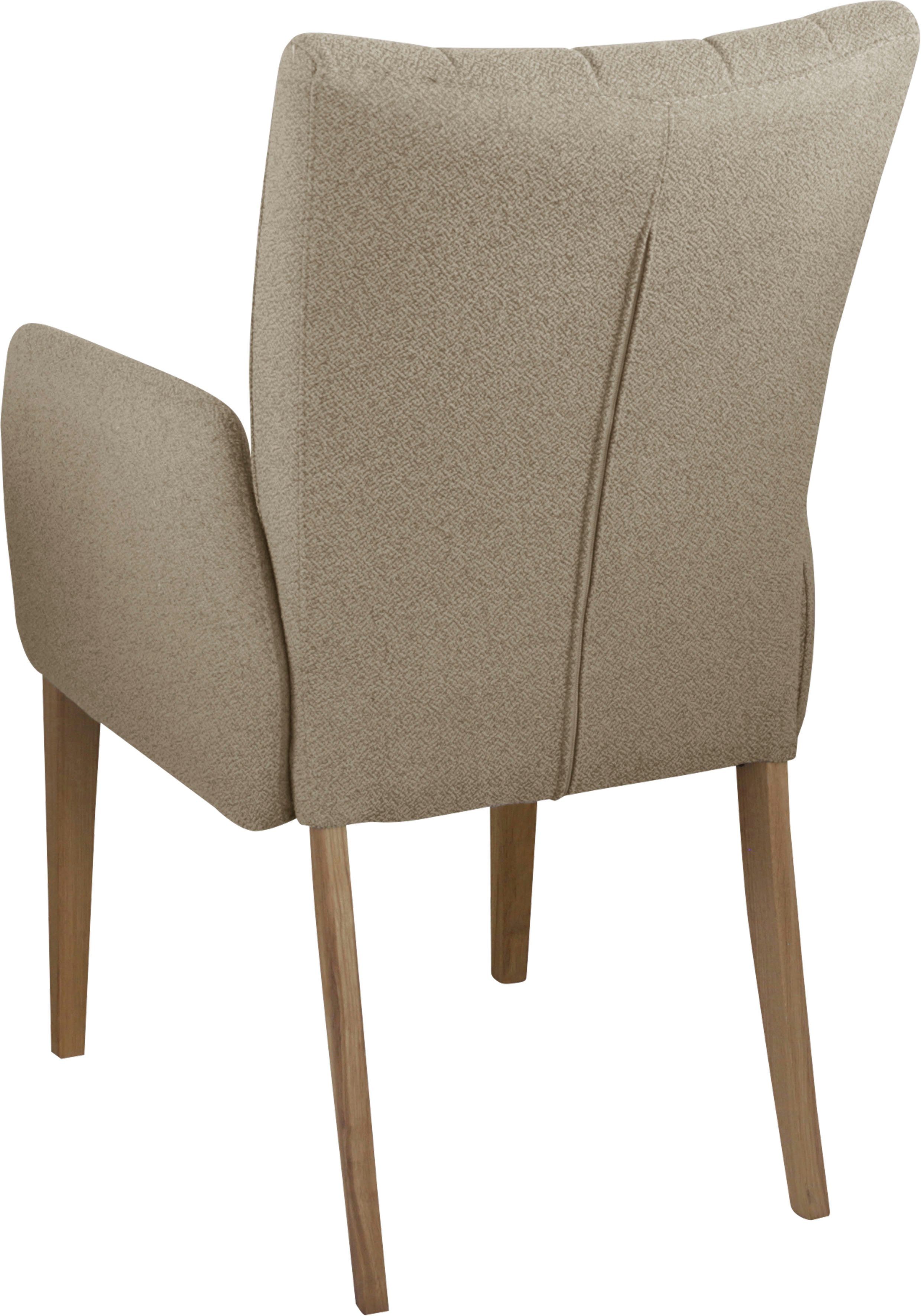 Home affaire Stoel met armleuningen Dia Frame massief eiken geolied