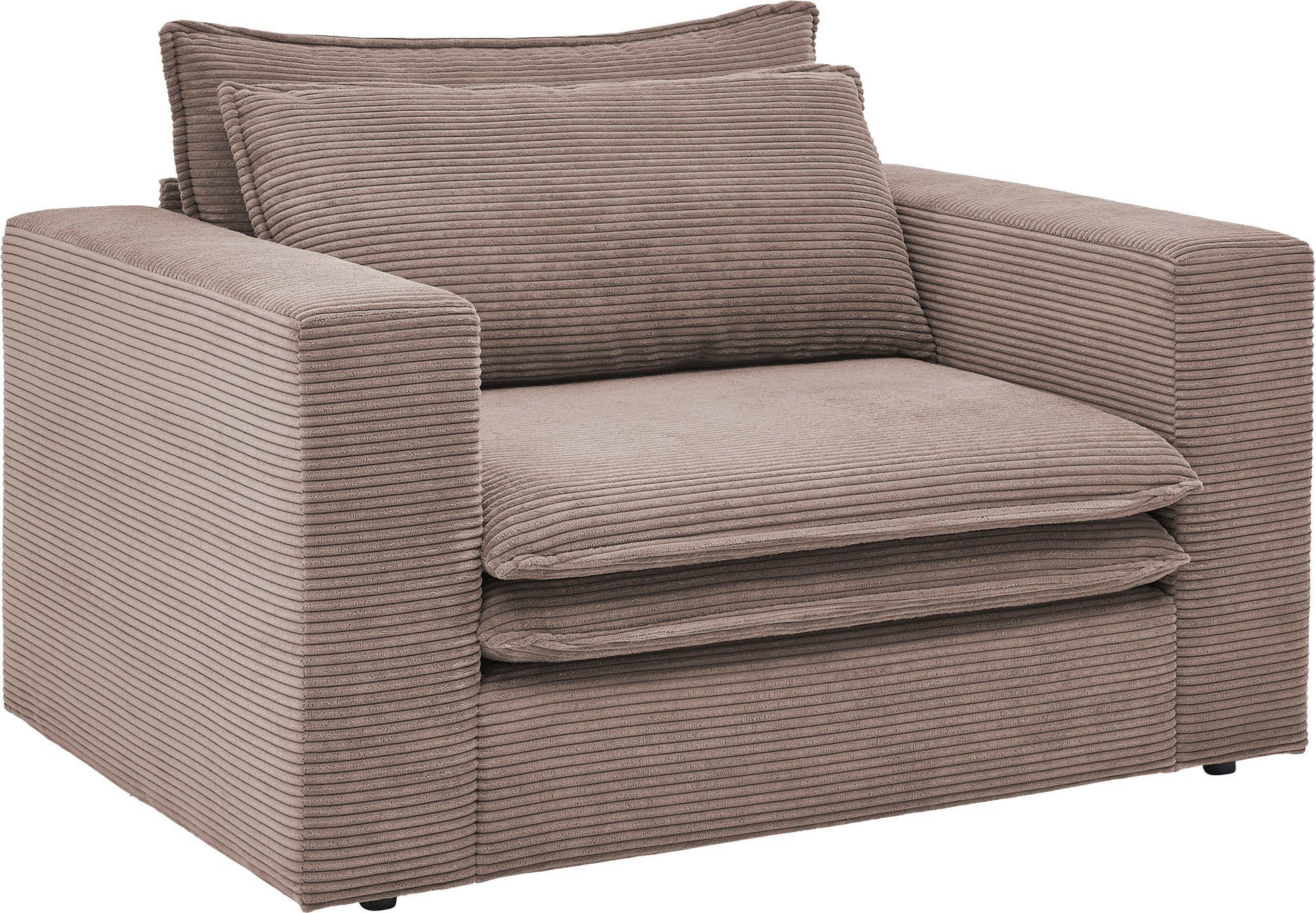 Places of Style Loveseat PIAGGE Hoogwaardige cord, trendy loveseat