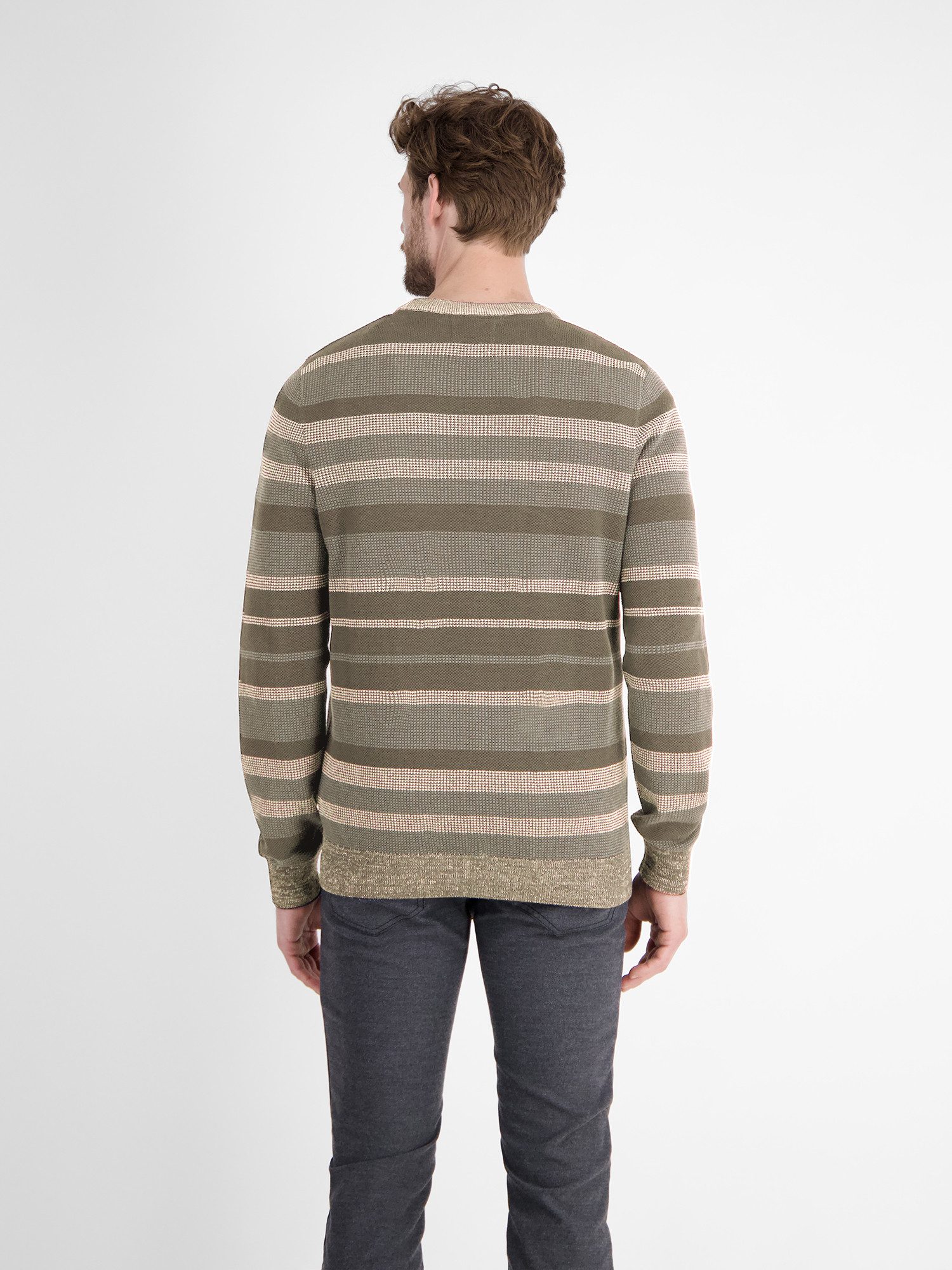 Lerros Gebreide trui LERROS gestreepte gebreide pullover