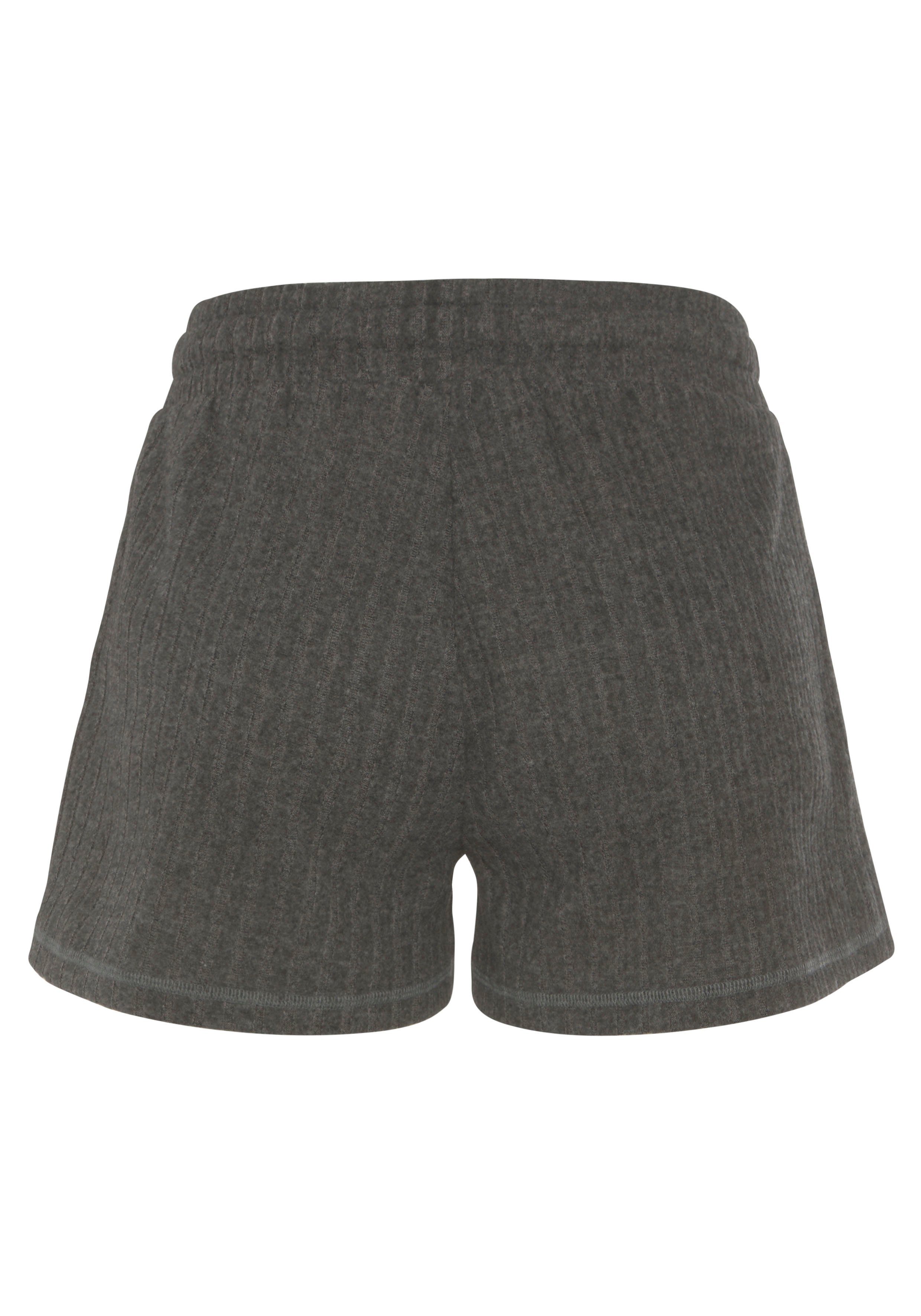 Lascana Short - Lounge shorts gemêleerd Lounge-/brei shorts gemêleerd met bindkoord, loungewear