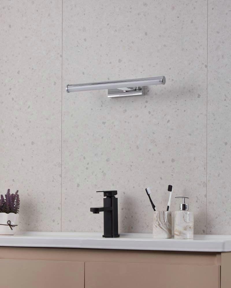 EGLO Wandlamp VADUMI spiegel lamp, badkamer lamp, LED, chroom, wit, IP44