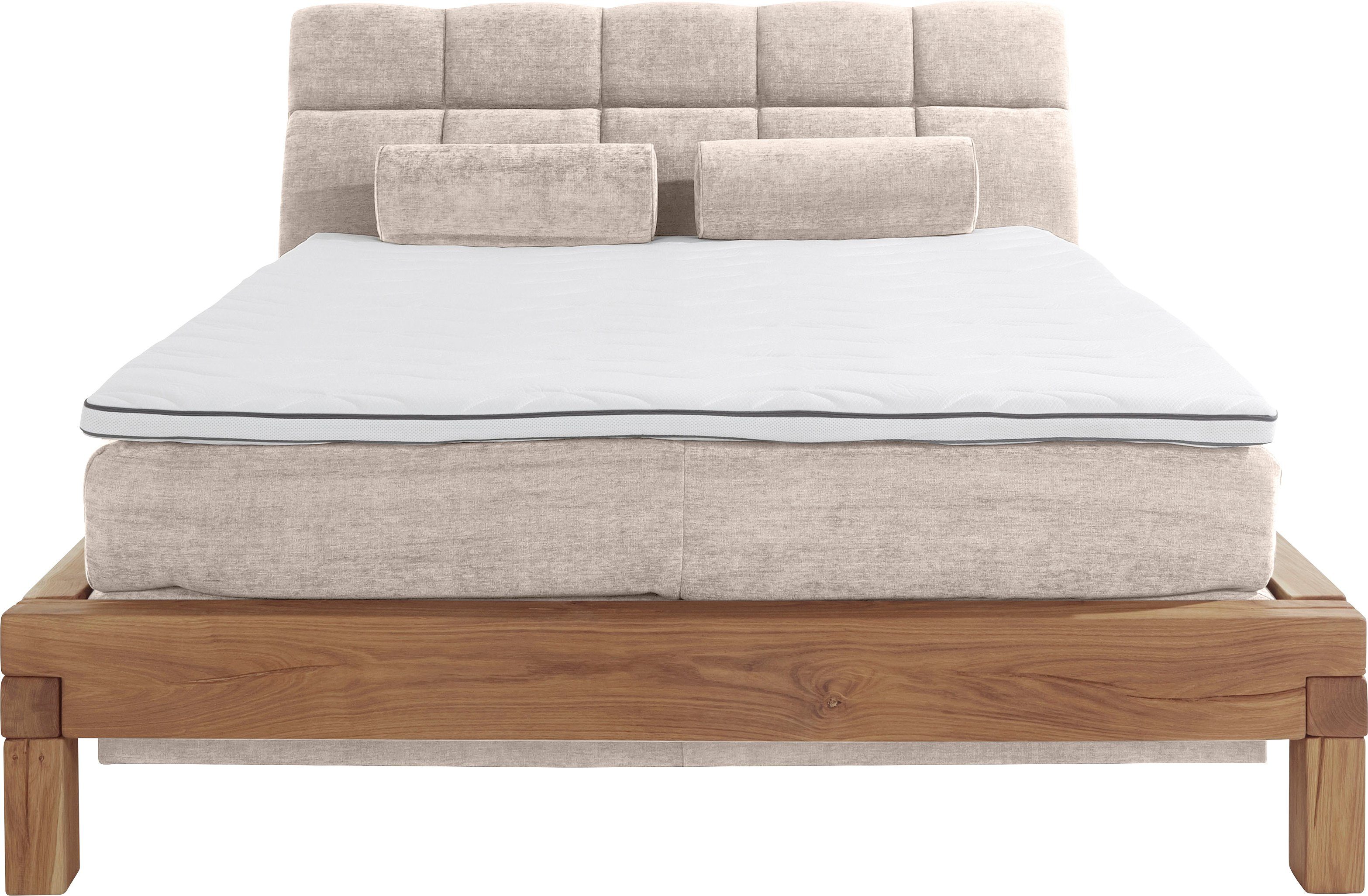 Home affaire Boxspring Villads Ligoppervlak: 160x200 cm van balkeiken, inside-boxspringonderbouw