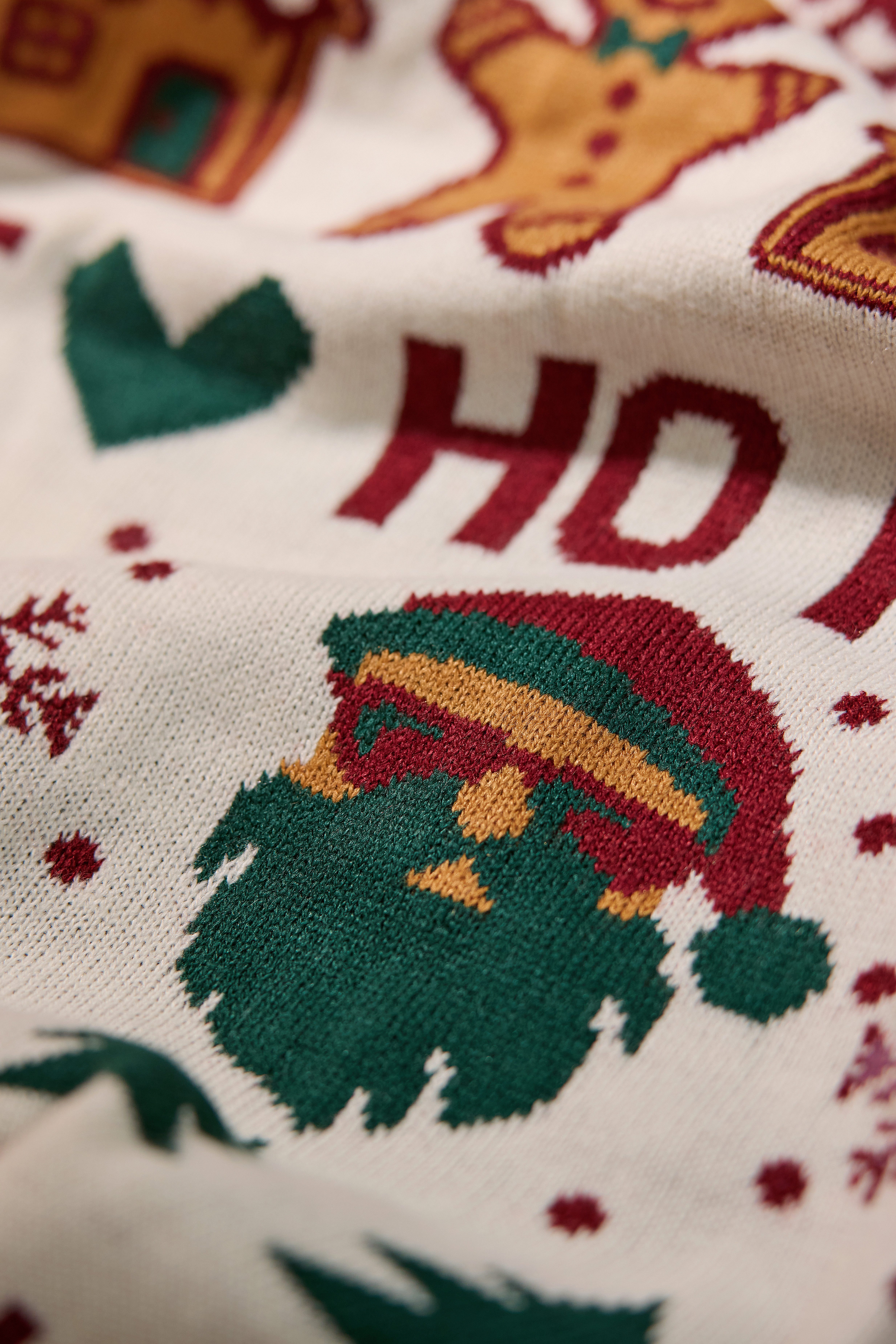 LINDBERGH Kersttrui met intarsia-motief