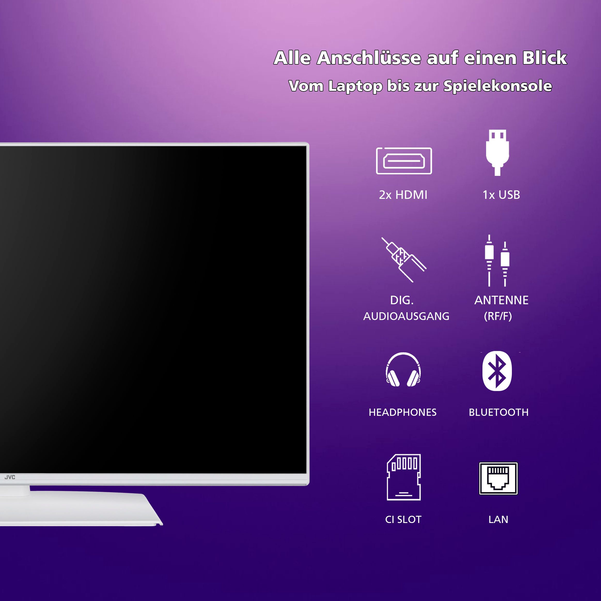 JVC Led-TV LT-40VF5355W, 100 cm / 40", Smart TV