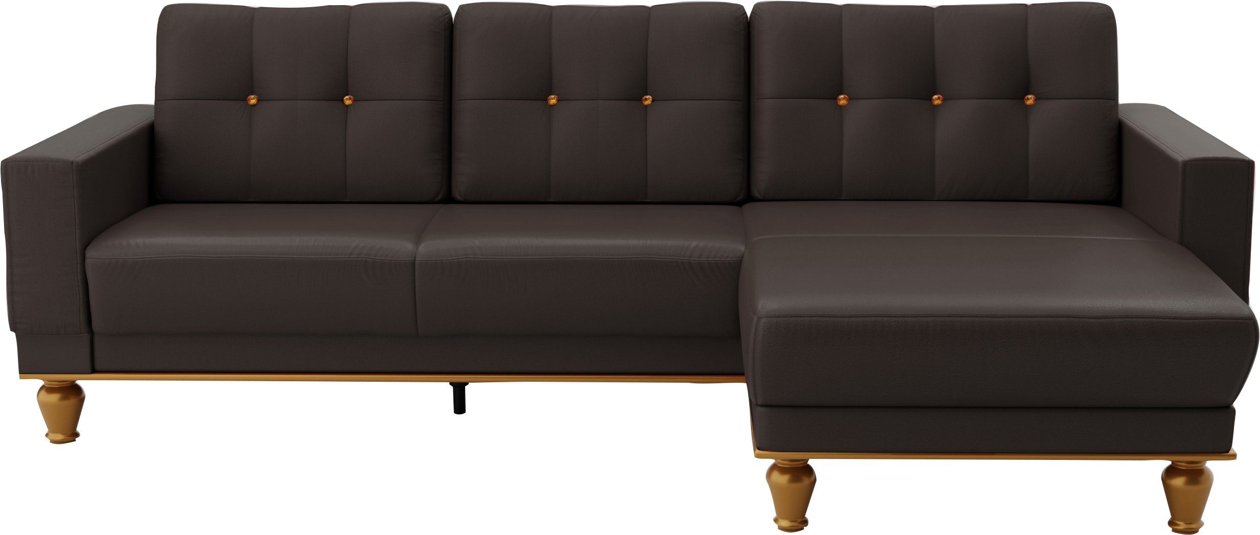 sit&more Hoekbank Orient 5 L-vorm met strassteentjes, naar keuze met slaapfunctie en bedkist