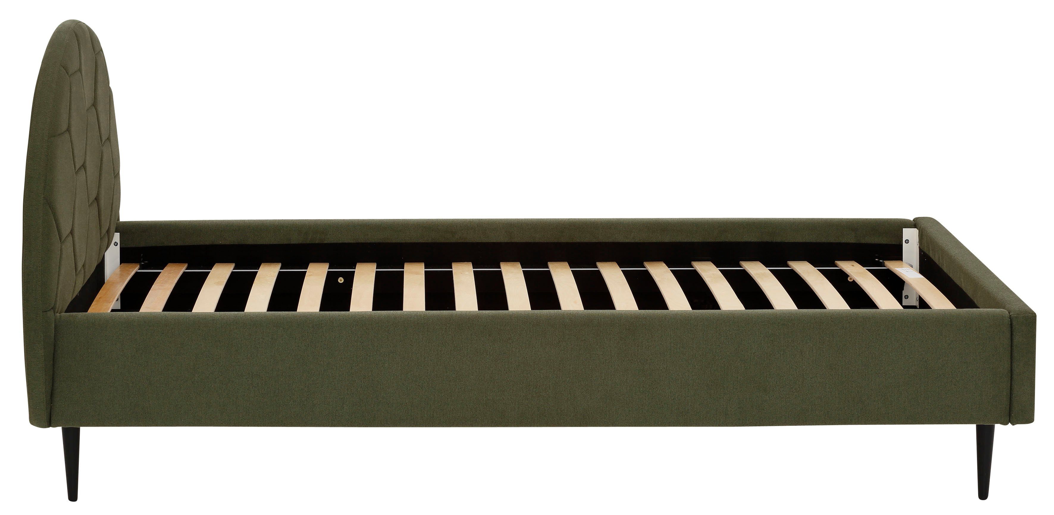 Lüttenhütt Gestoffeerd bed Gebko prettig bekleed hoofdbord met decoratief honingraatmotief
