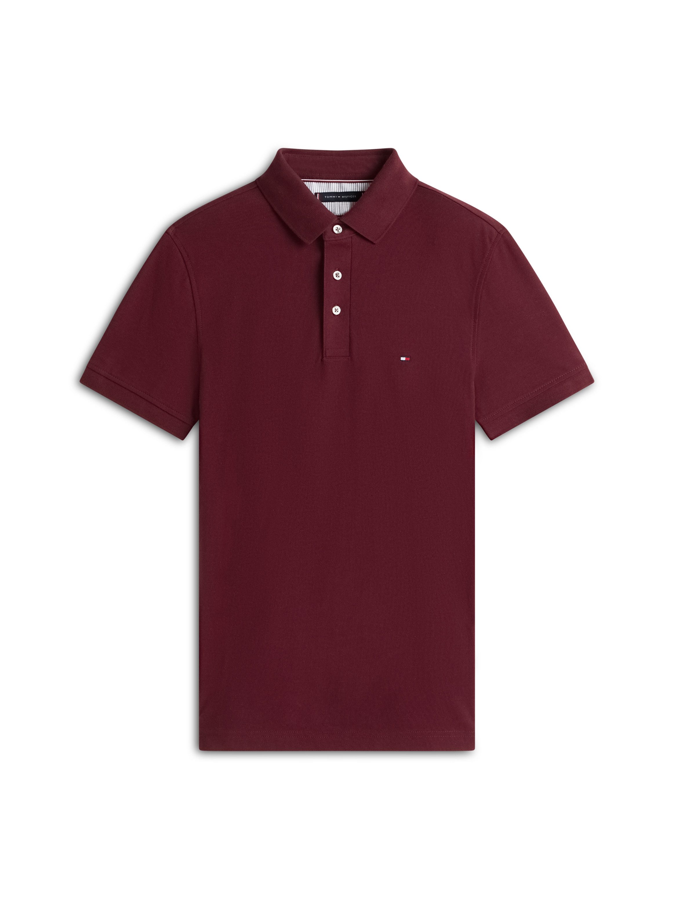 Tommy Hilfiger Poloshirt 1985 SLIM POLO Merkborduurwerk, van katoen-piqué