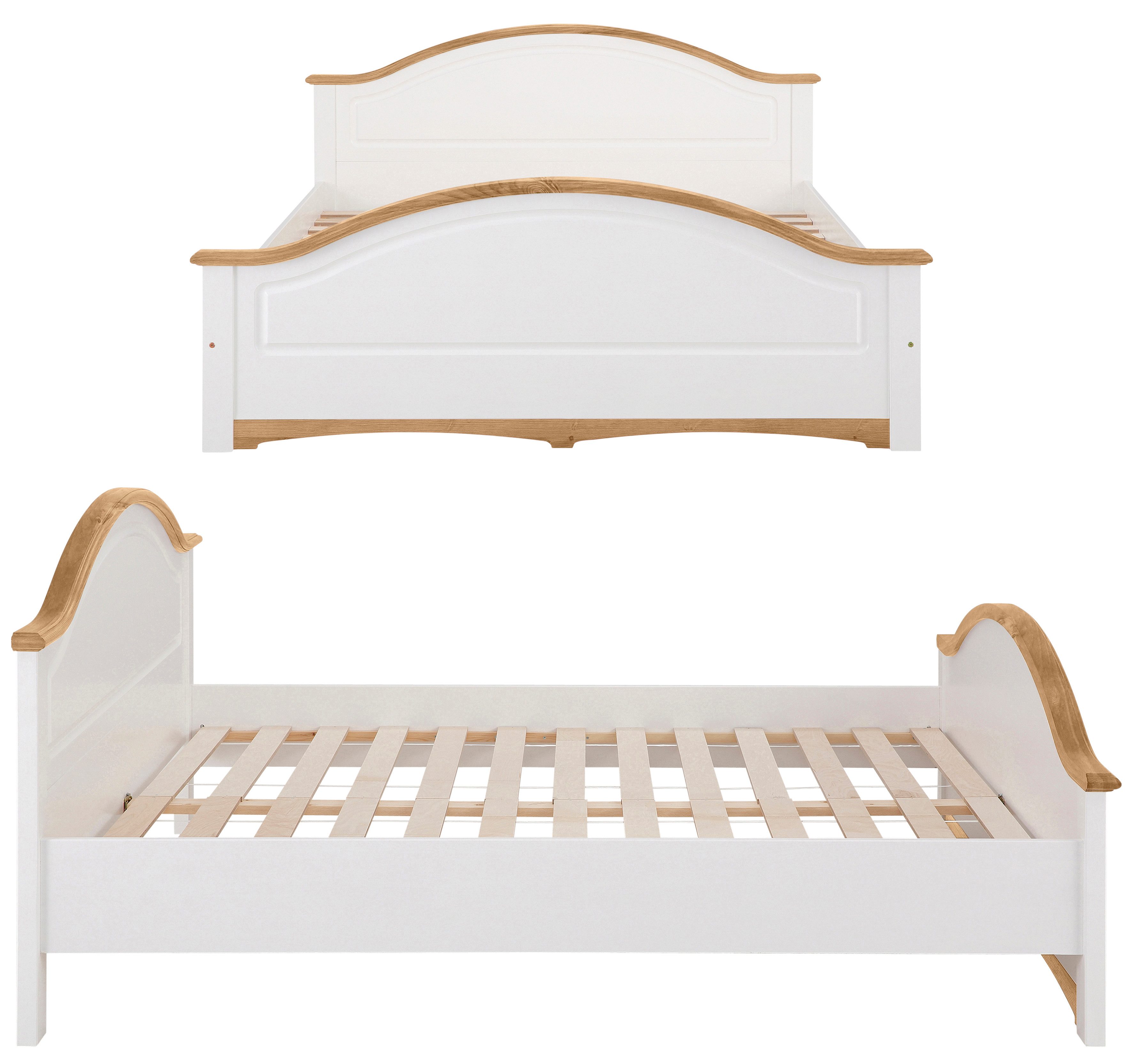 Home affaire Slaapkamerserie "Konrad", complete slaapkamerset met grote kast met 5-deurs kledingkast, bed 180x200 cm en 2 nachtkastjes (set, 4-delig)