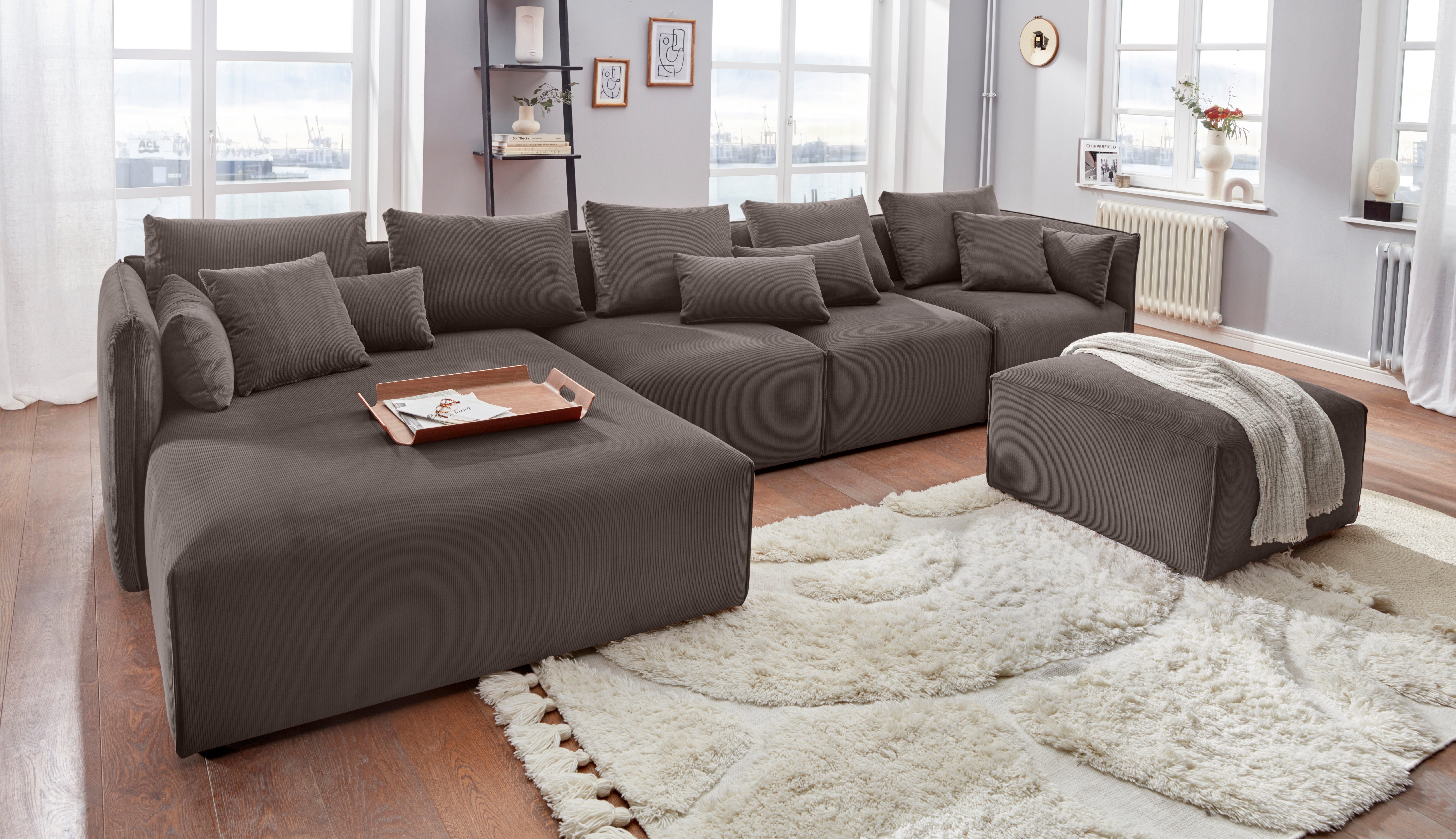 andas Ottomane Nöre Lounge-module - om zelf samen te stellen, breedte 138 cm, diepte 168 cm