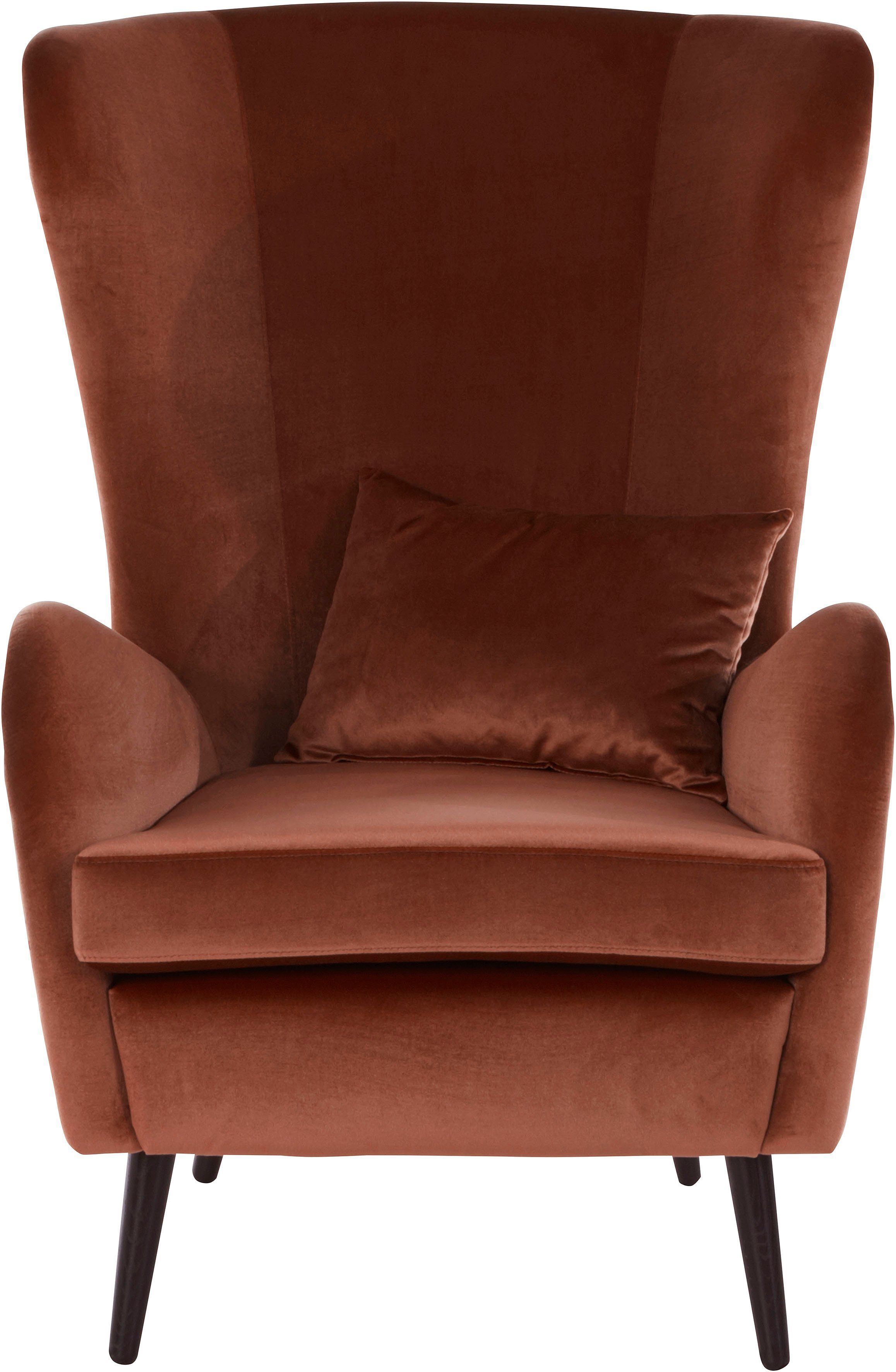 Guido Maria Kretschmer Home&Living Fauteuil Salla naar keuze met of zonder hocker, grote fauteuil: afm. bxdxh: 78x94x118 cm, overtrekstof ook in luxe-microvezel in imitatiebont-loo