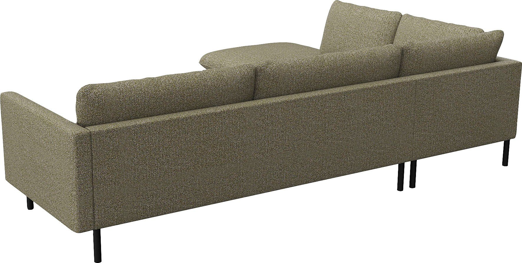 FLEXLUX Hoekbank Bolzano, elegant en comfortabel, L-vorm Zitting opgebouwd met koudschuim & staalgolven, losse zit- & rugkussens