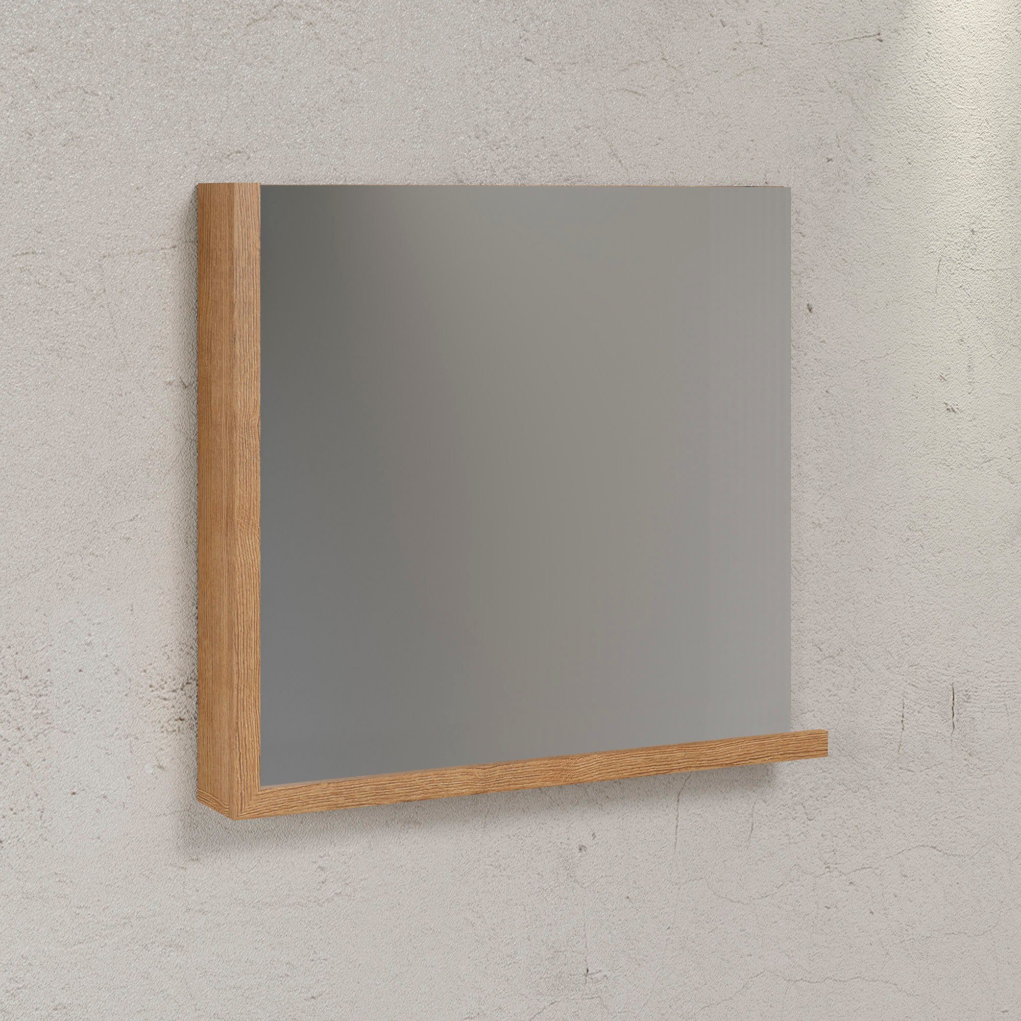 INOSIGN Spiegel Premont Frame en plank in houtlook, bxh ca.: 80 x72 cm (1 stuk)