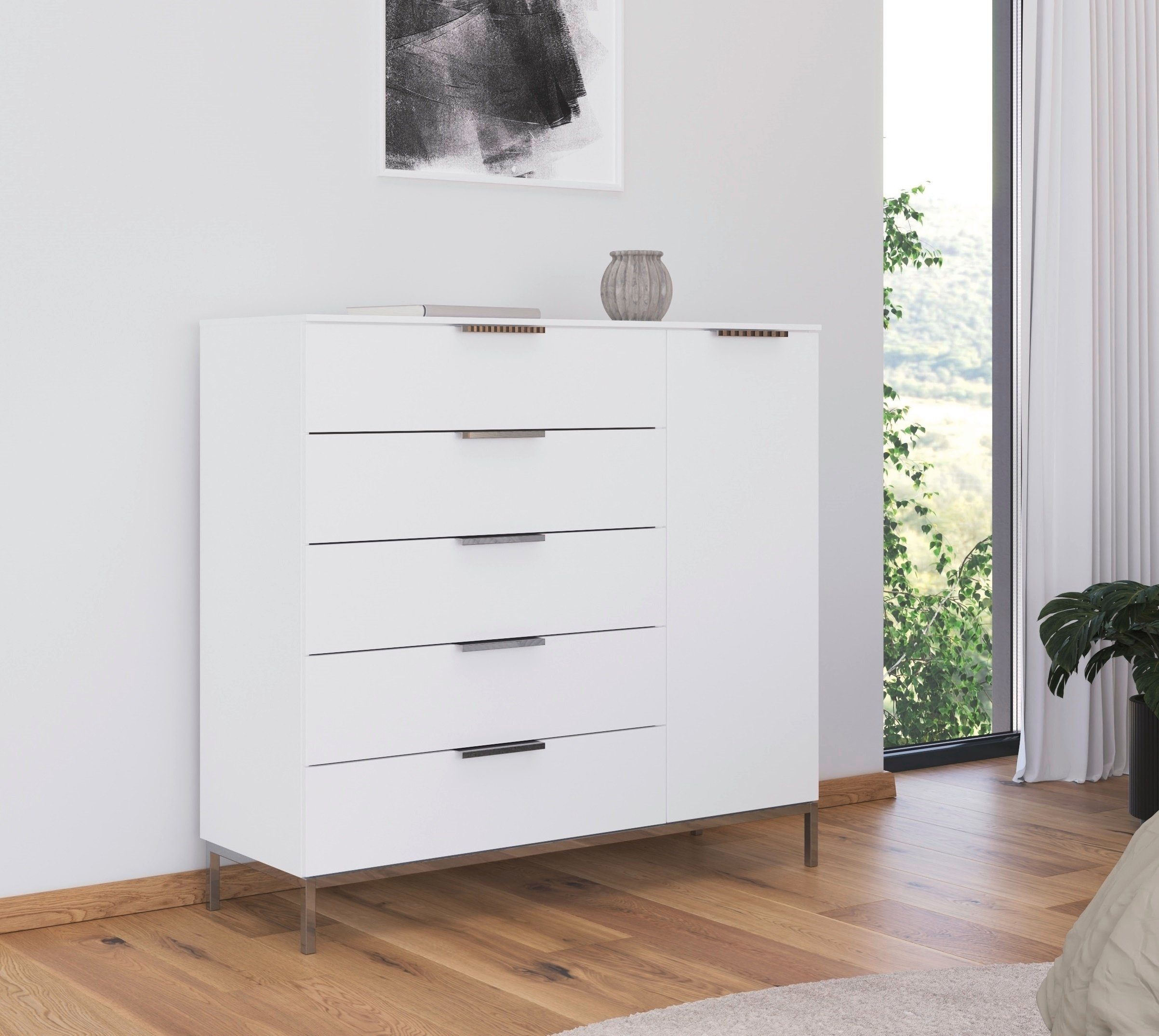 rauch Kast met laden en deuren Flipp 1 deurs met 5 laden en soft-close functie