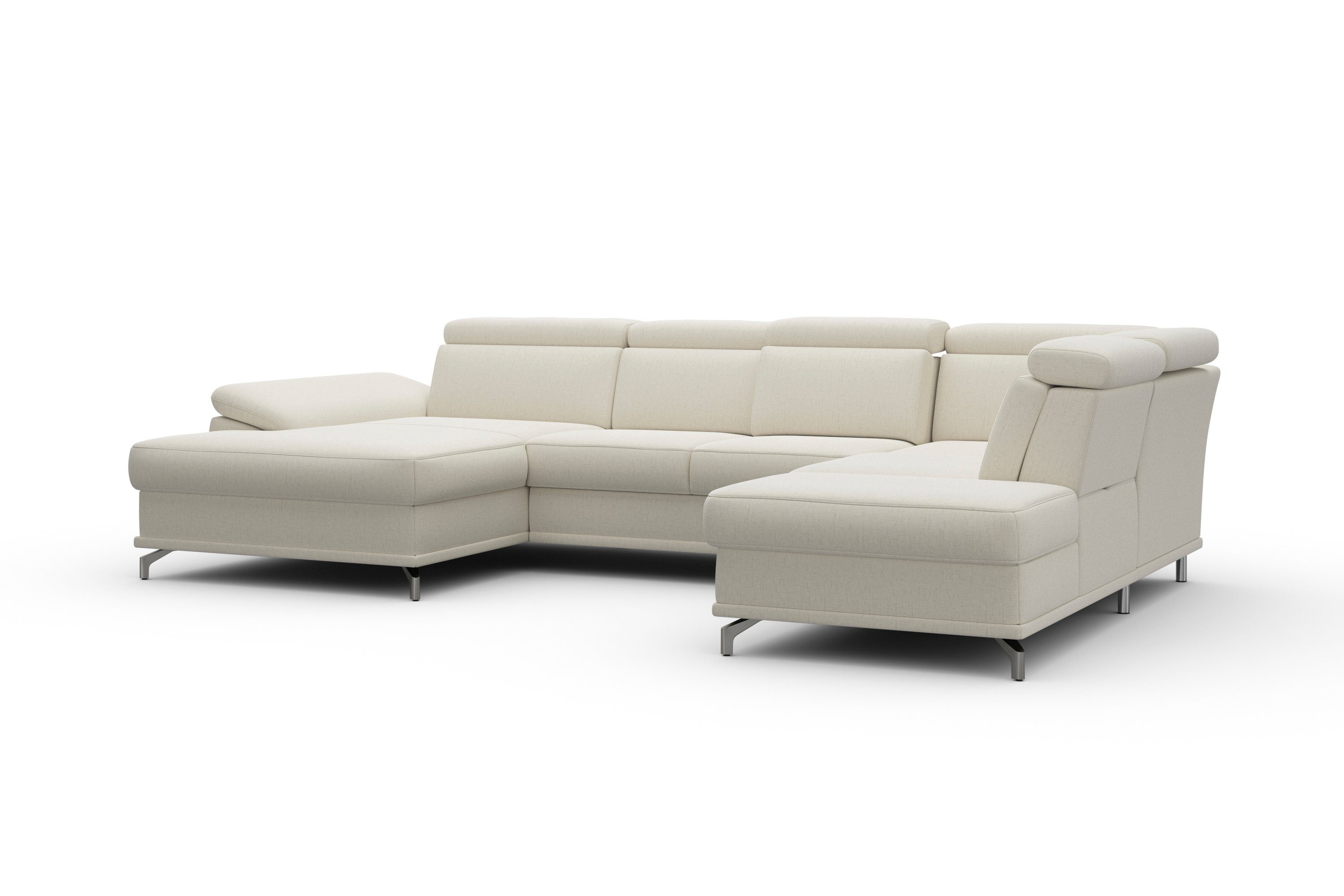 sit&more Zithoek Cabrio U-vorm, met zitdiepteverstelling, arm- en hoofdsteunverstelling