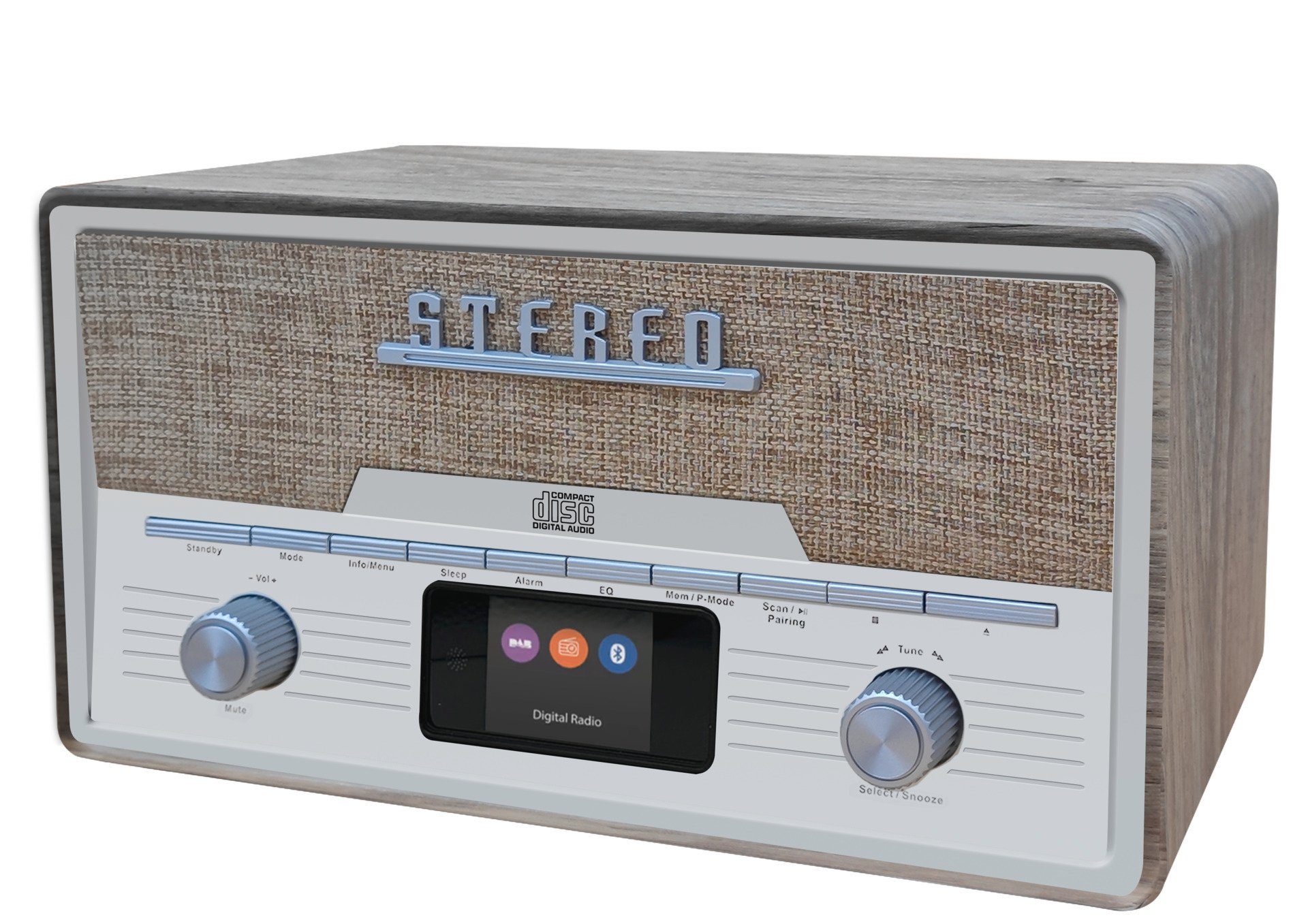 Denver Digitale radio DAB Retro MDA-525 DAB+-FM Radio mit CD-BT-USB