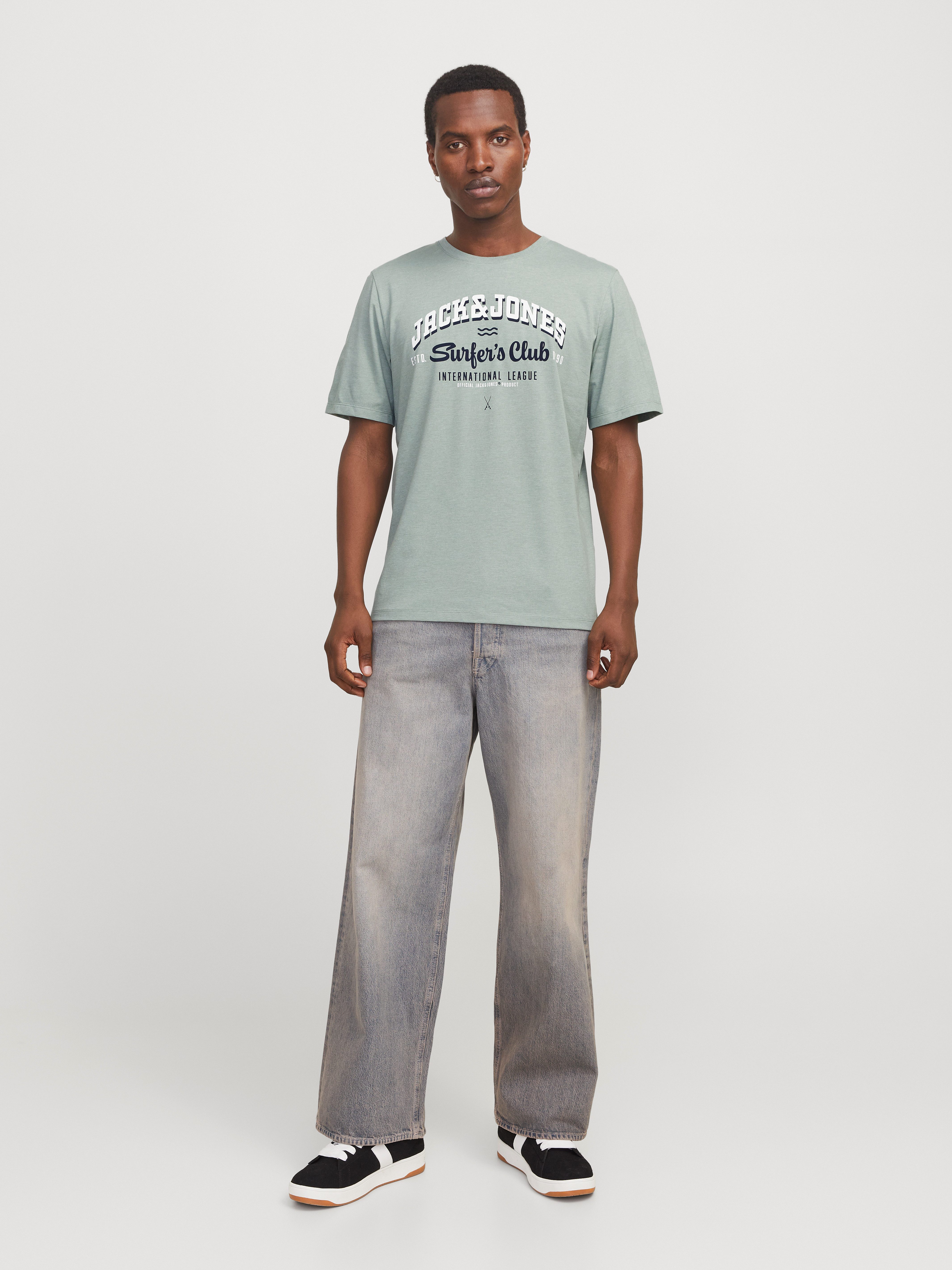 Jack & Jones Shirt met ronde hals JJELOGO TEE SS O-NECK 2 COL SS25 SN