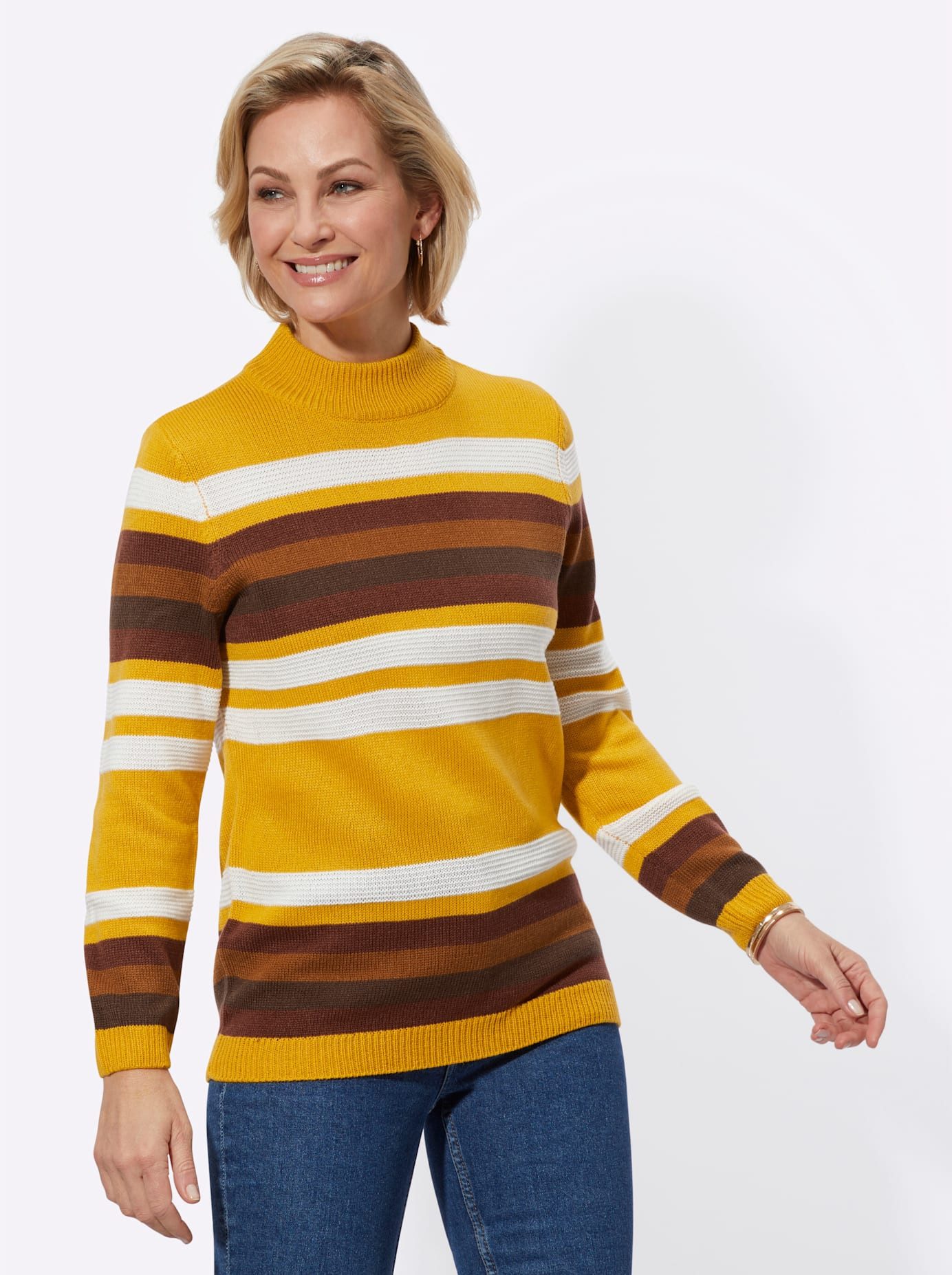 Classic Basics Trui met staande kraag Trui