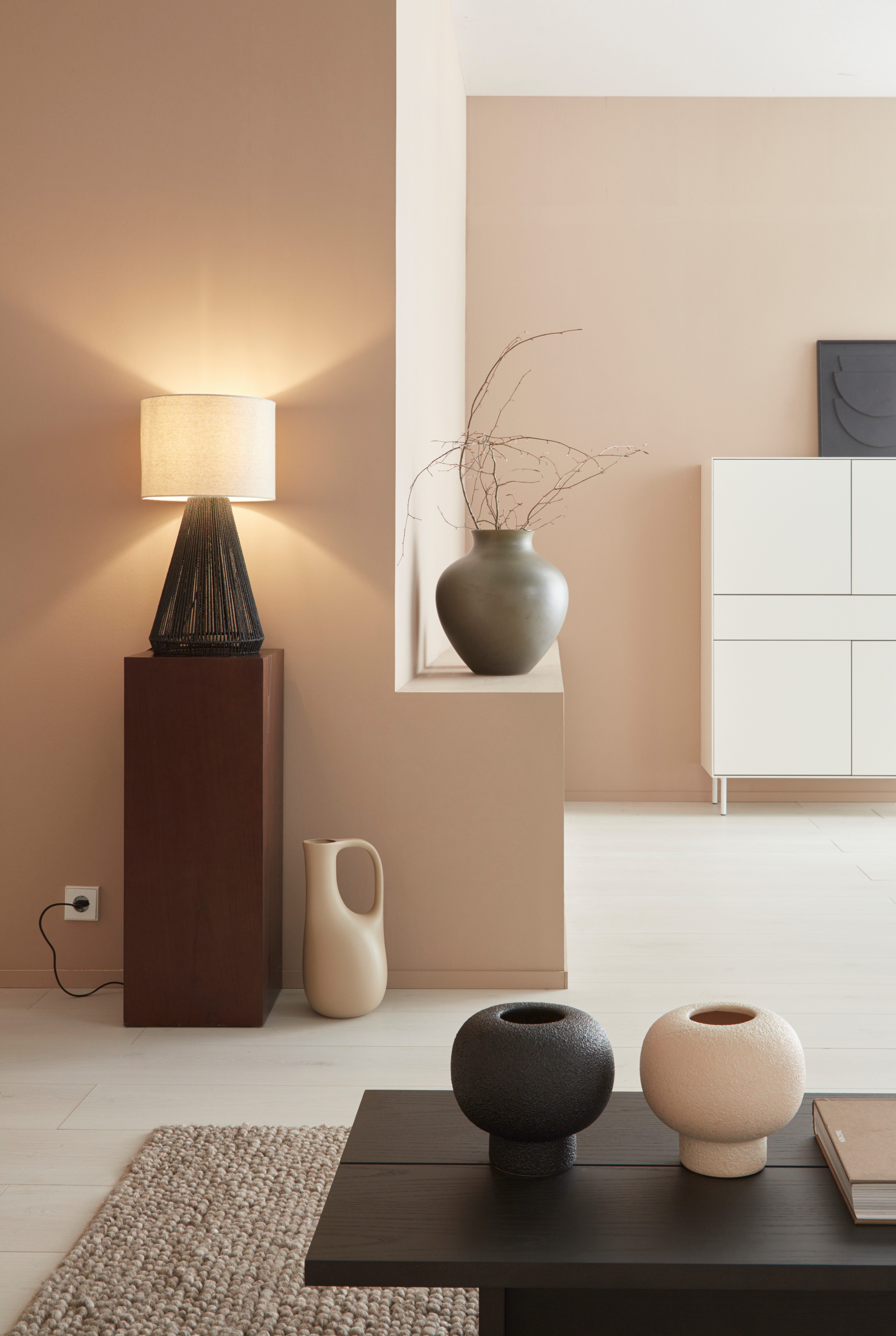 LeGer Home by Lena Gercke Highboard Essentials Hoogte: 144 cm, MDF gelakt, push-to-open functie