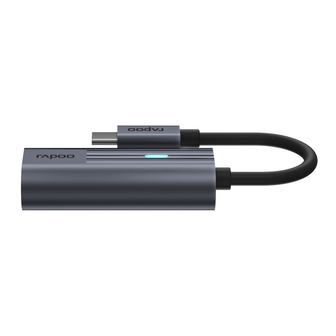 Rapoo USB-adapter UCA-1002 USB-C adapter, USB-C naar 3,5 mm audio, grijs
