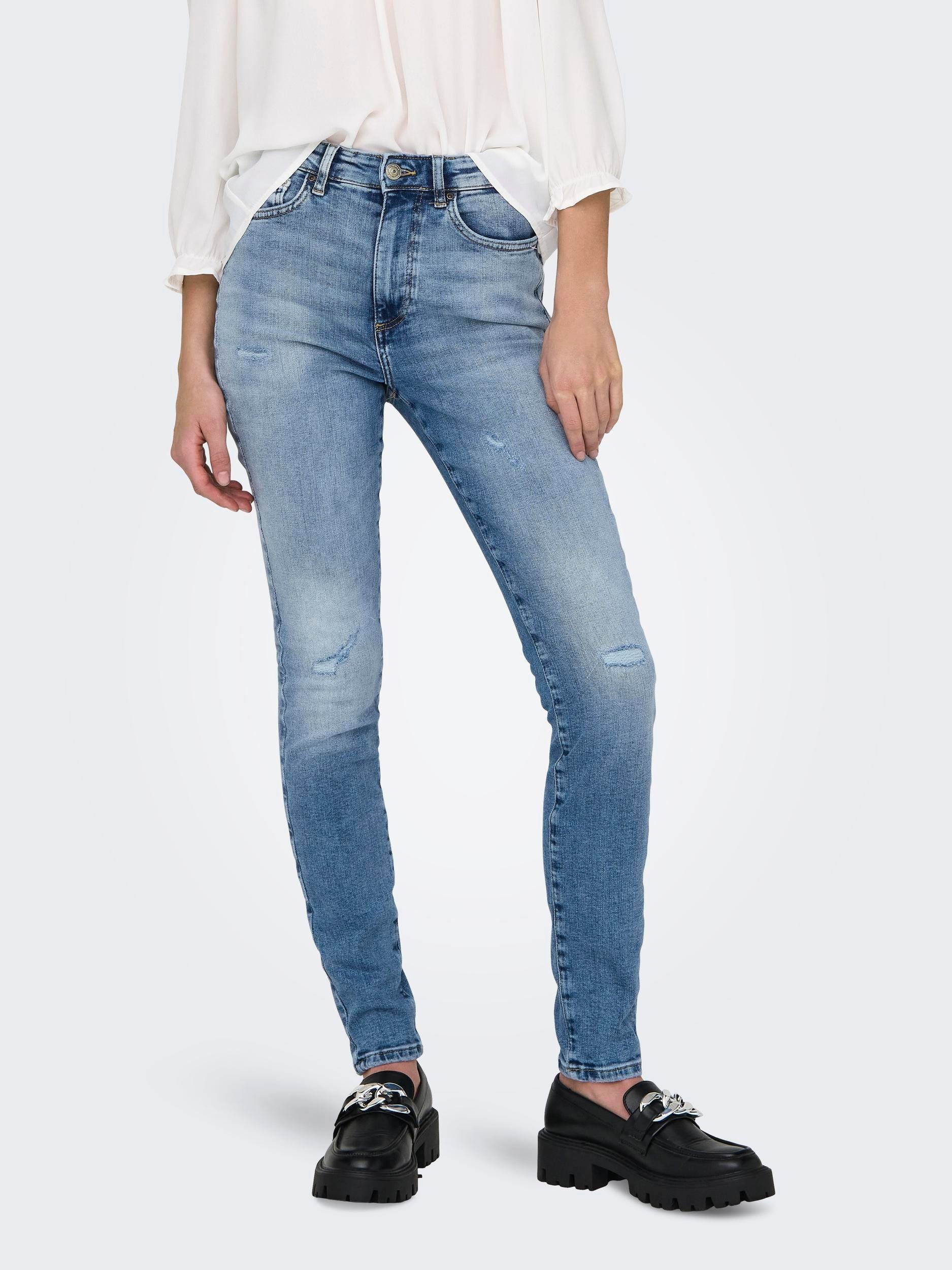 Only Skinny fit jeans ONLFOREVER ICON HW SK LAK DNM GEN476NOOS dames skinny jeans maat 30 blauw