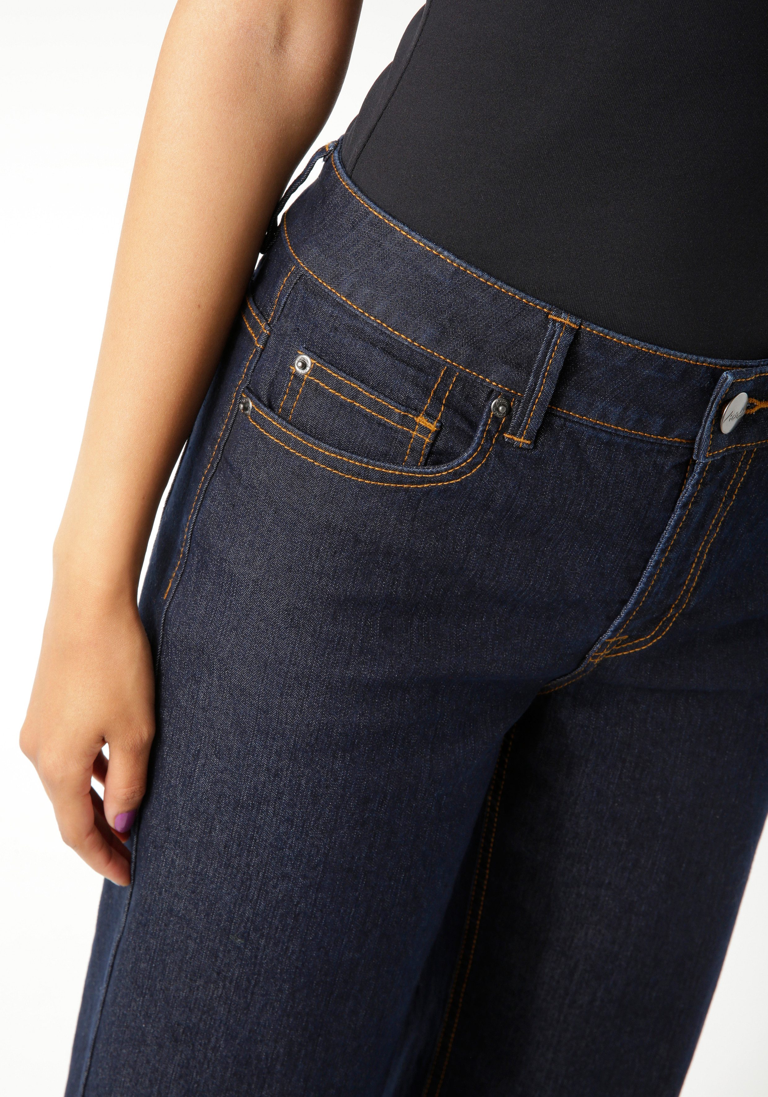 Aniston CASUAL Straight jeans met trendy wijd been