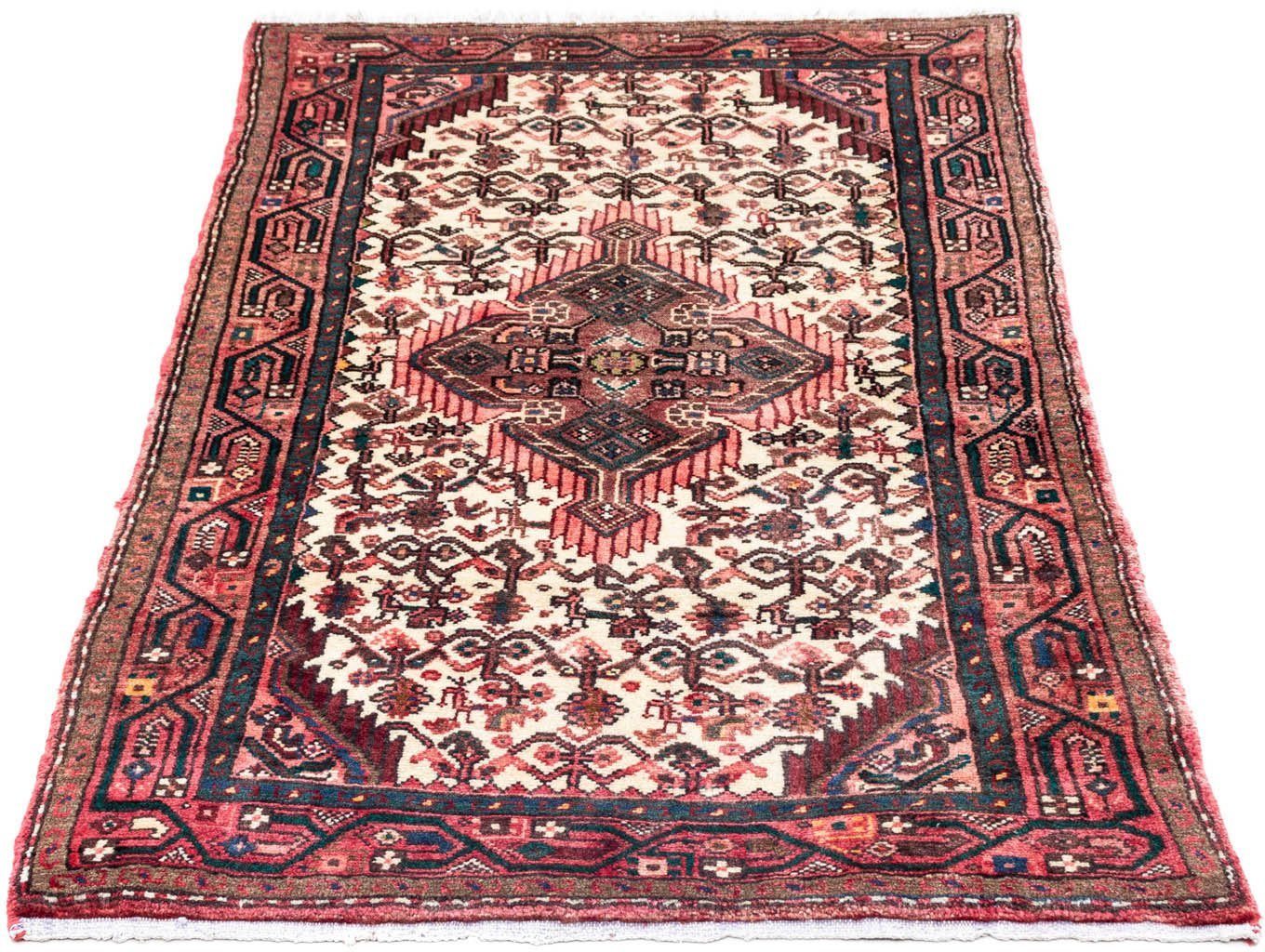 morgenland Wollen kleed Touiserkan medaillon Blu scuro 135 x 76 cm Handgeknoopt