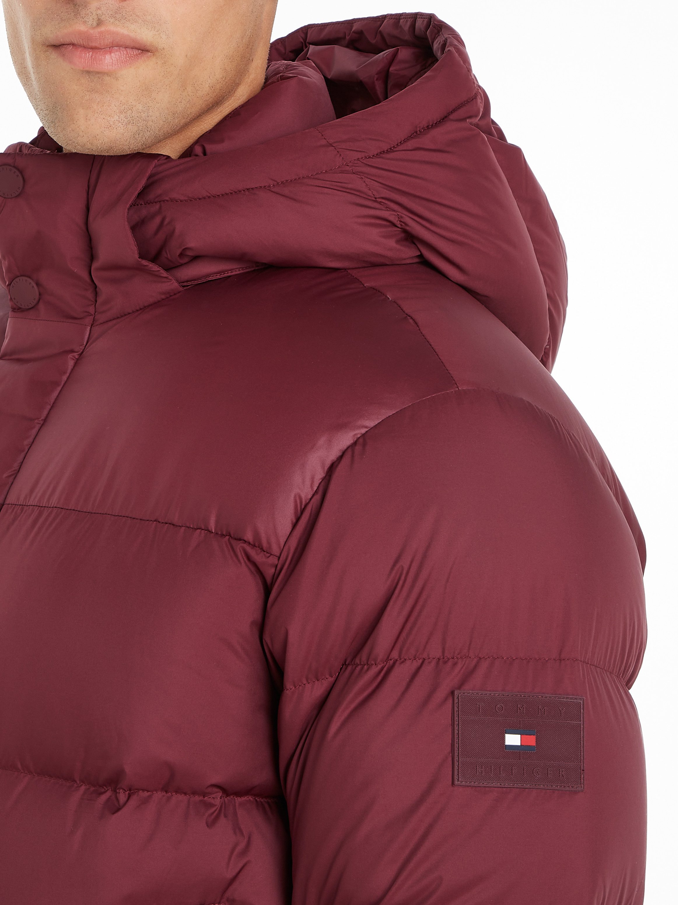 Tommy Hilfiger Gewatteerde jas MIX DOWN HOODED PUFFER JACKET