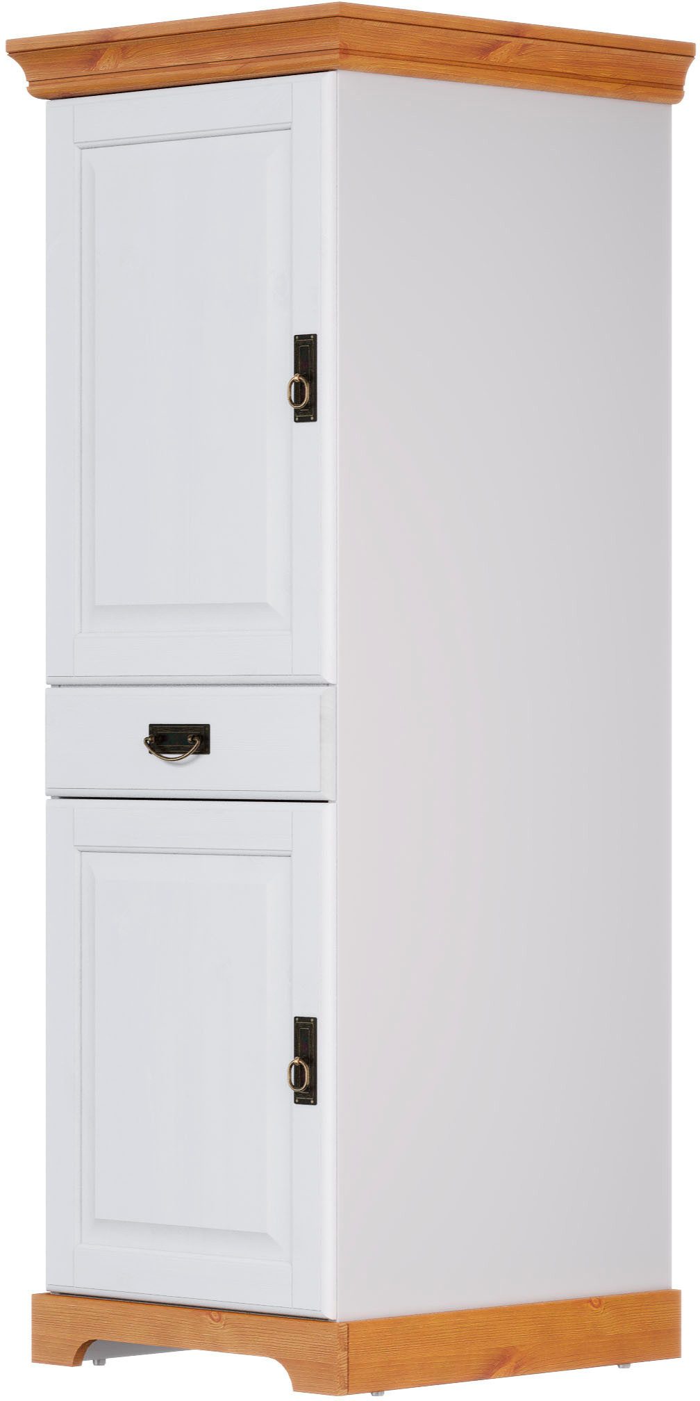 Home affaire Provisiekast Rügen Breedte 47 cm, massief grenen, 2 deuren, 1 lade voorraadkasten wit