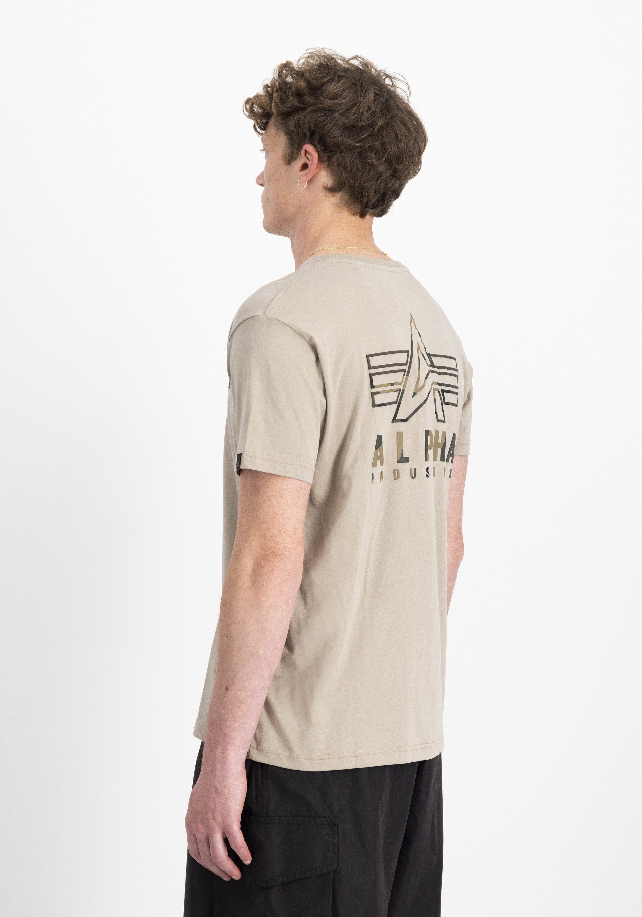 Alpha Industries T-shirt Camo Logo Puff Print Backprint T-Shirt