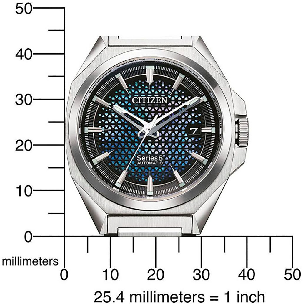 Citizen Automatisch horloge Series 8 Armbandhorloge, mechanisch horloge, herenhorloge, saffierglas, roestvrijstalen armband