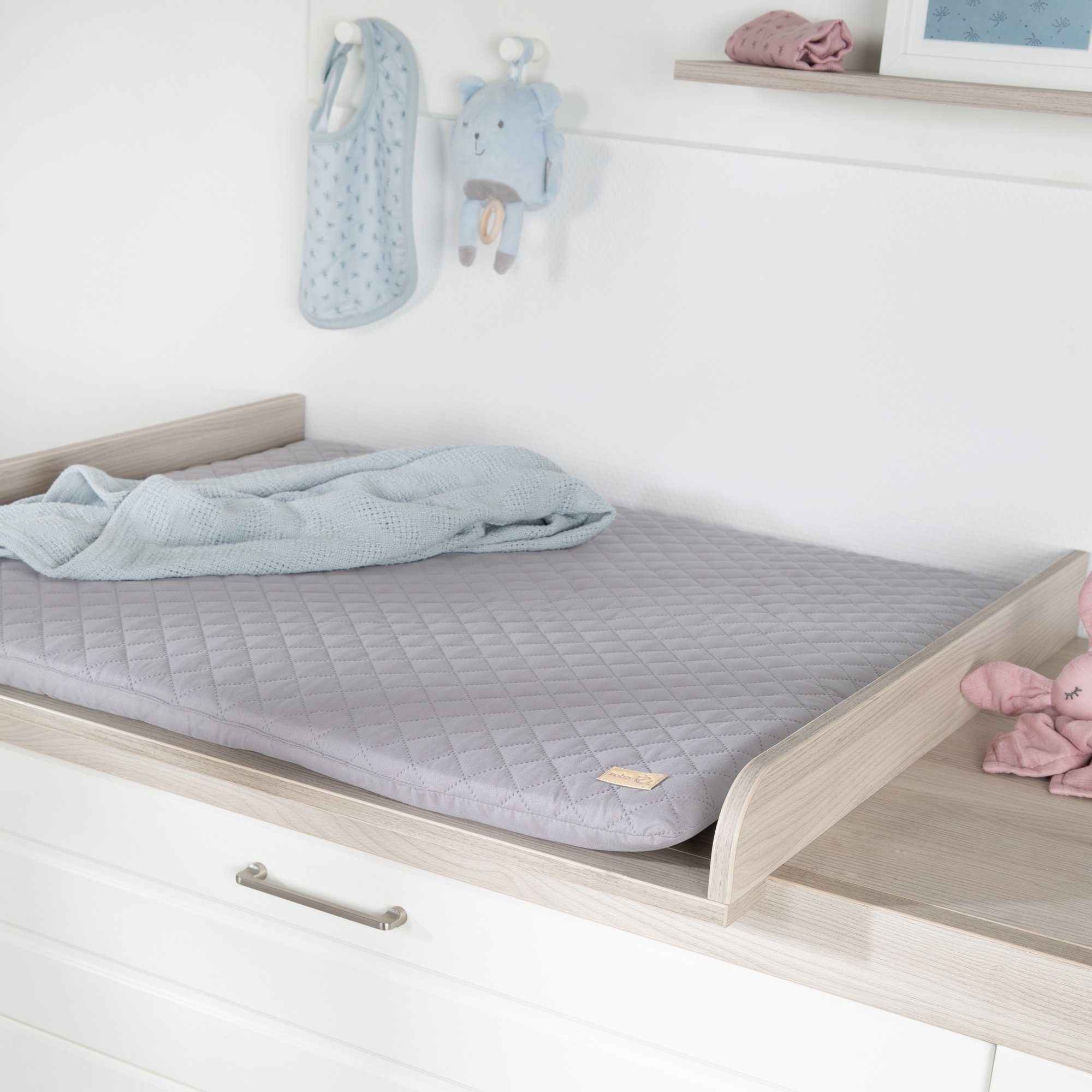 Roba® Aankleedkussen Soft, stijl, zilvergrijs