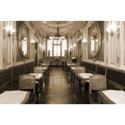 Papermoon Fotobehang Vintage Cafe Interieur