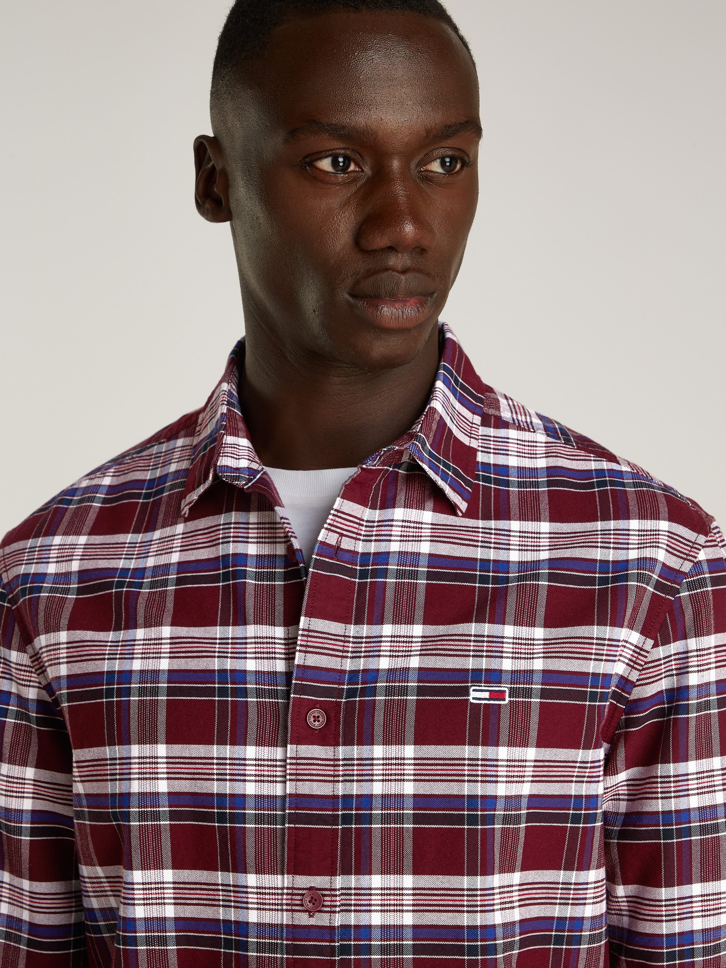 TOMMY JEANS Geruit overhemd TJM REG OXFORD CHECK SHIRT