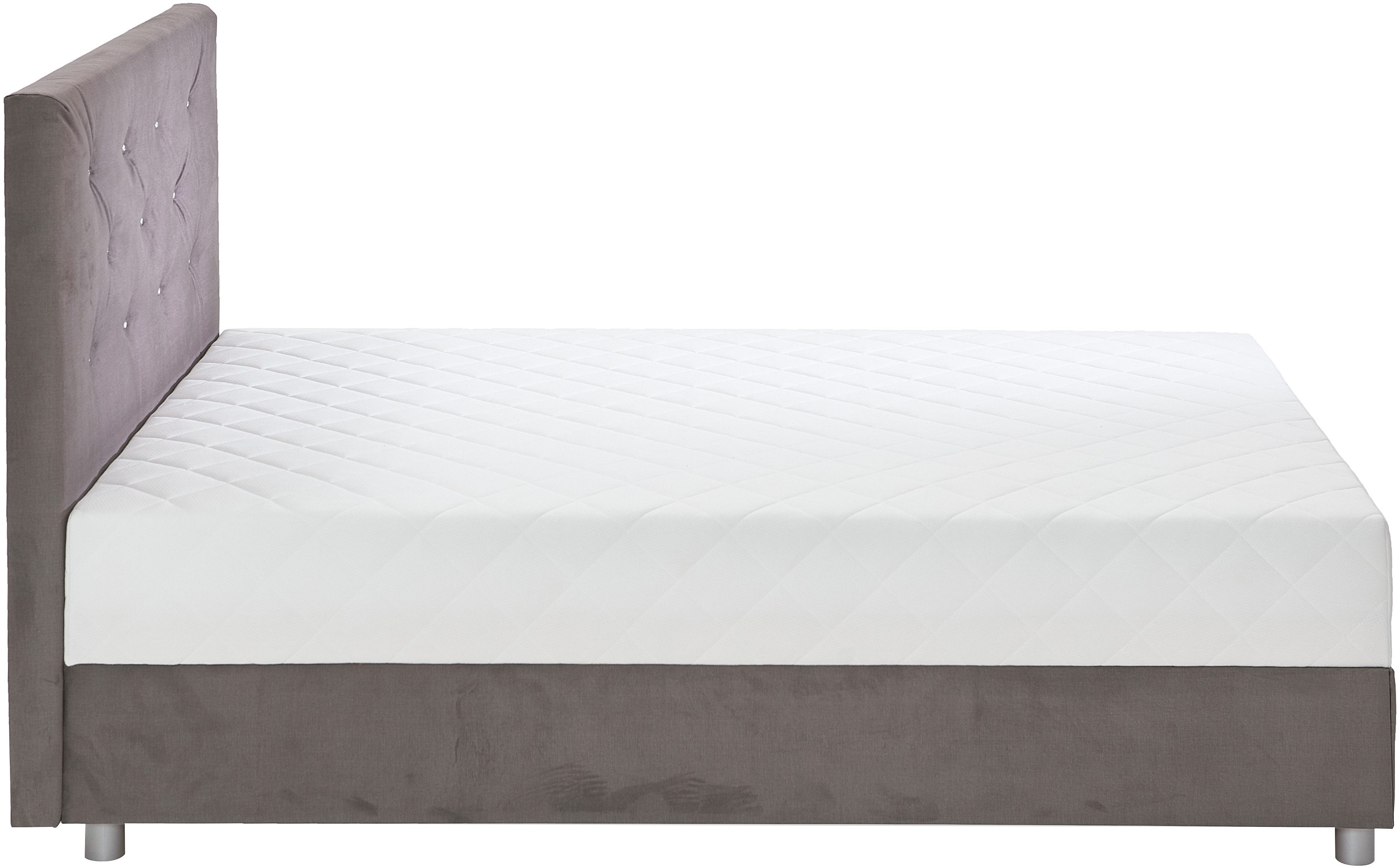 ATLANTIC home collection Boxspring CELIA in hoogwaardige fluweellook met pocketveringsmatras, bedkist en strassteentjes