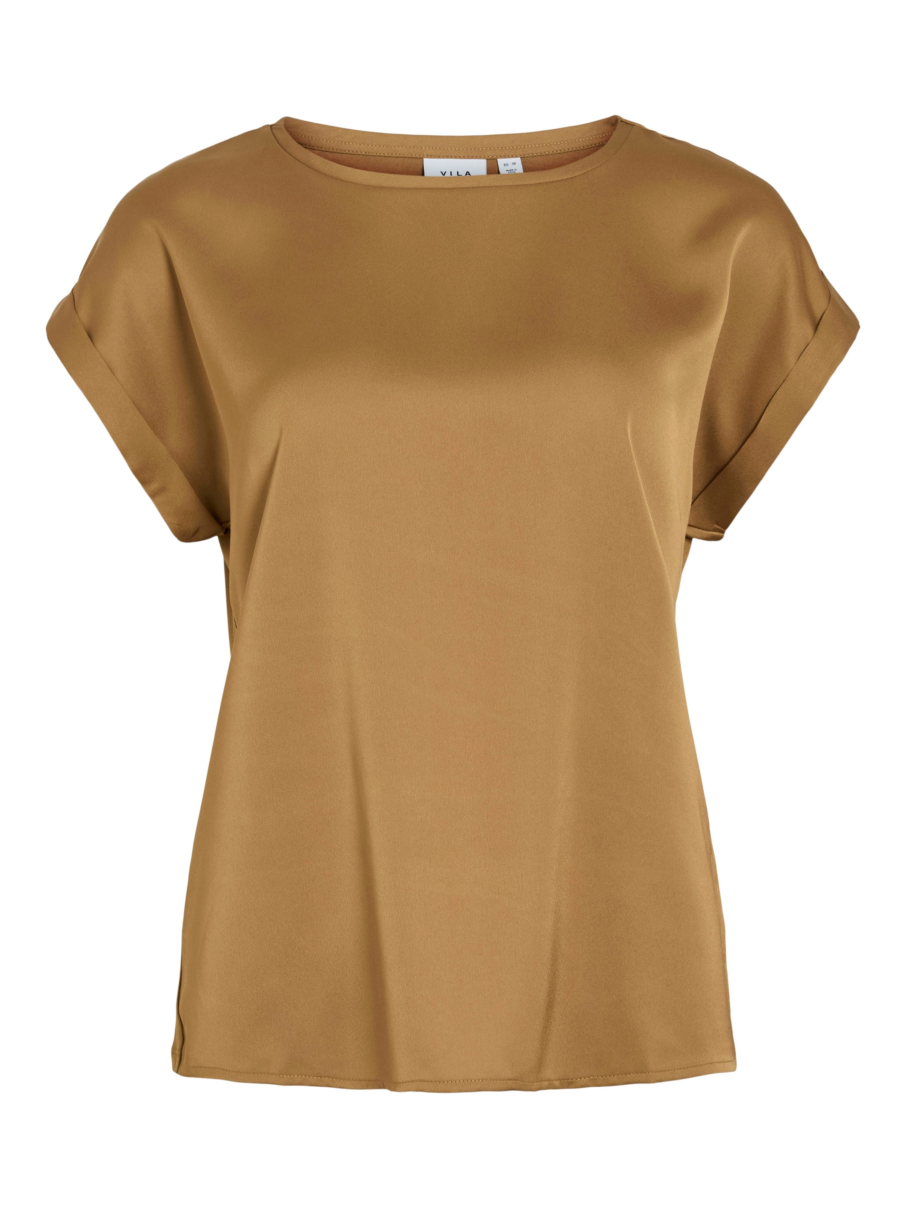Vila Shirt met korte mouwen VIELLETTE S/S SATIN TOP - NOOS