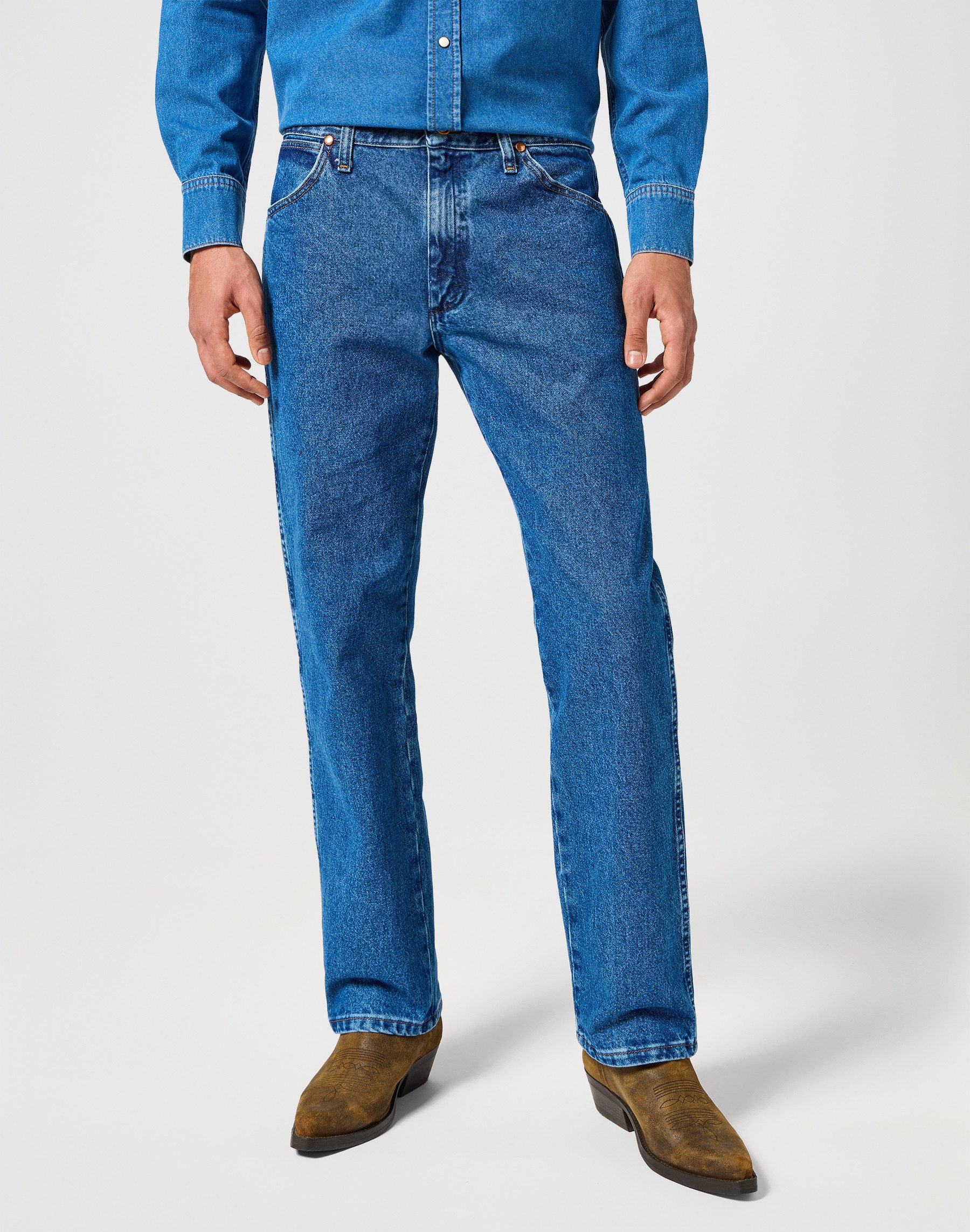 Wrangler 5-pocket jeans 13MWZ ORIGINAL FIT heren slim fit jeans maat 36 blauw