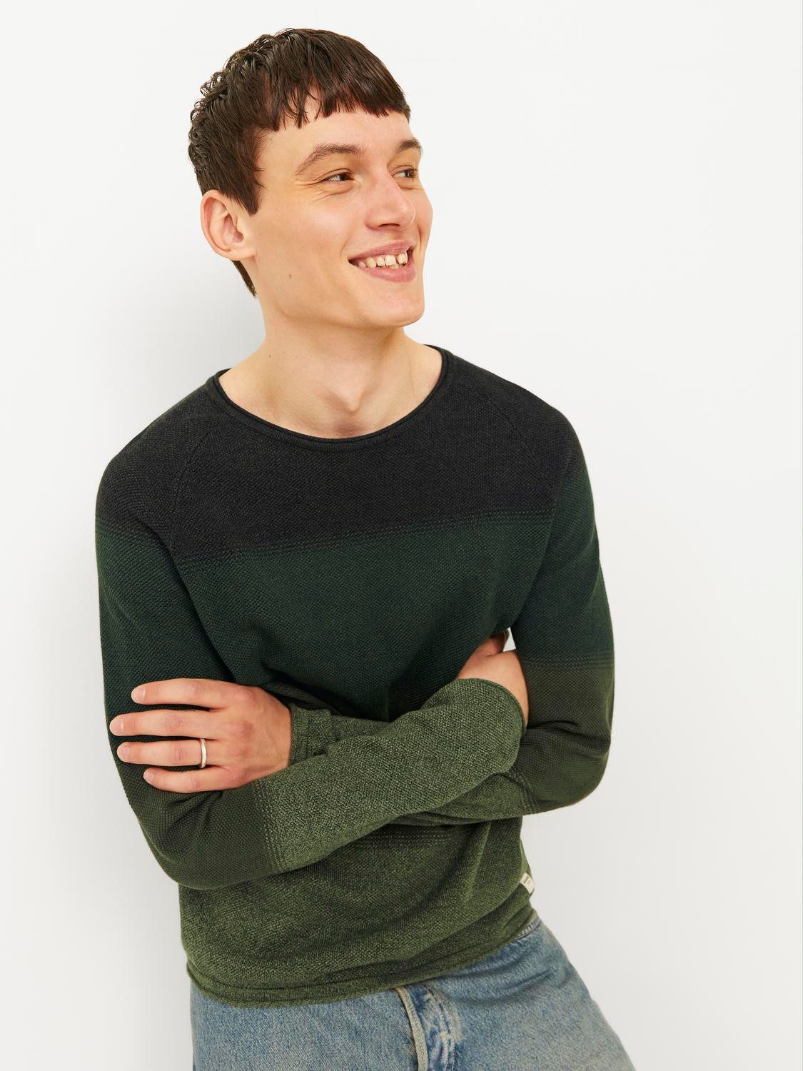 Jack & Jones Trui met ronde hals JJEHILL KNIT CREW NECK NOOS