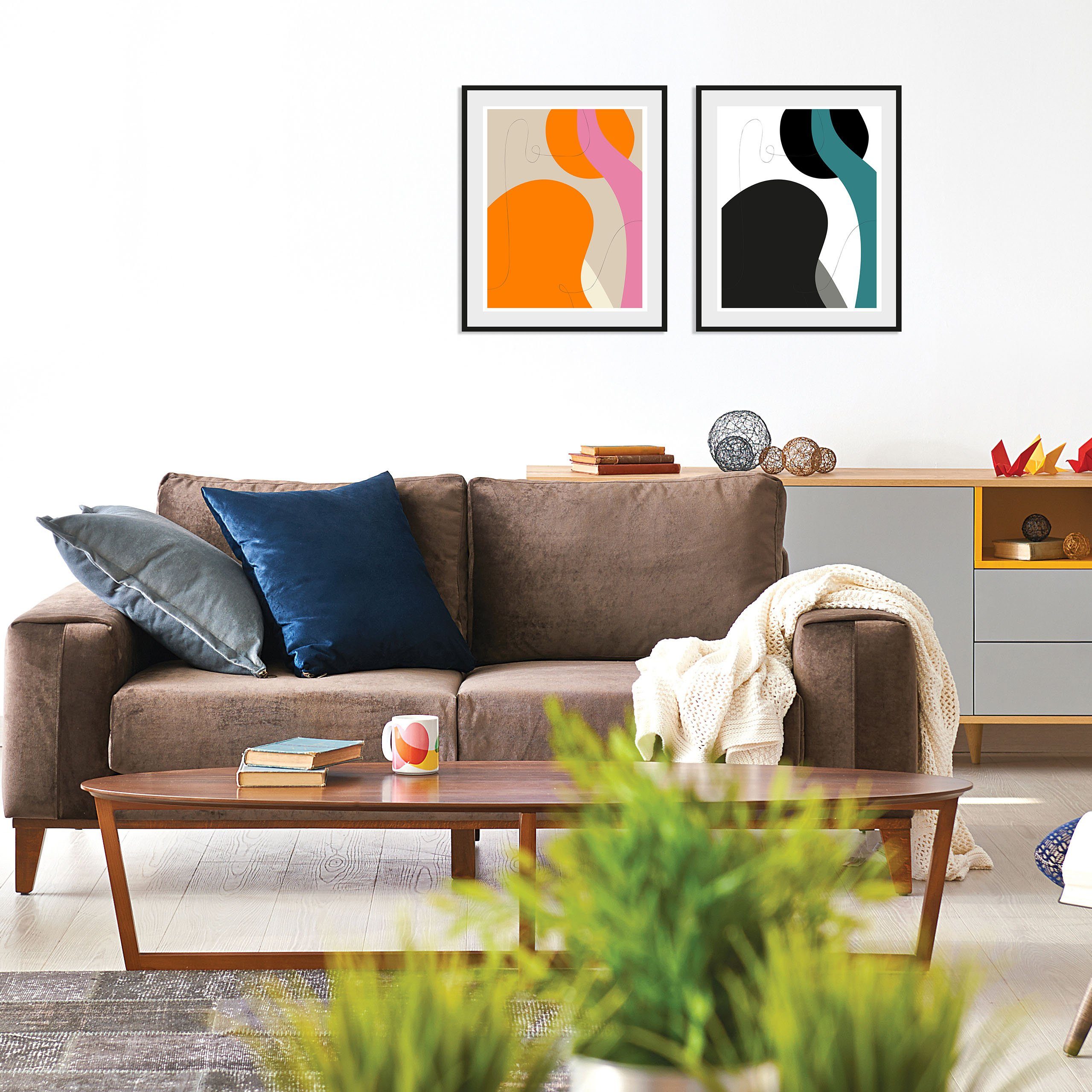 LeGer Home by Lena Gercke Wanddecoratie Denise HD premium posterdruk incl. houten lijst (1 stuk)