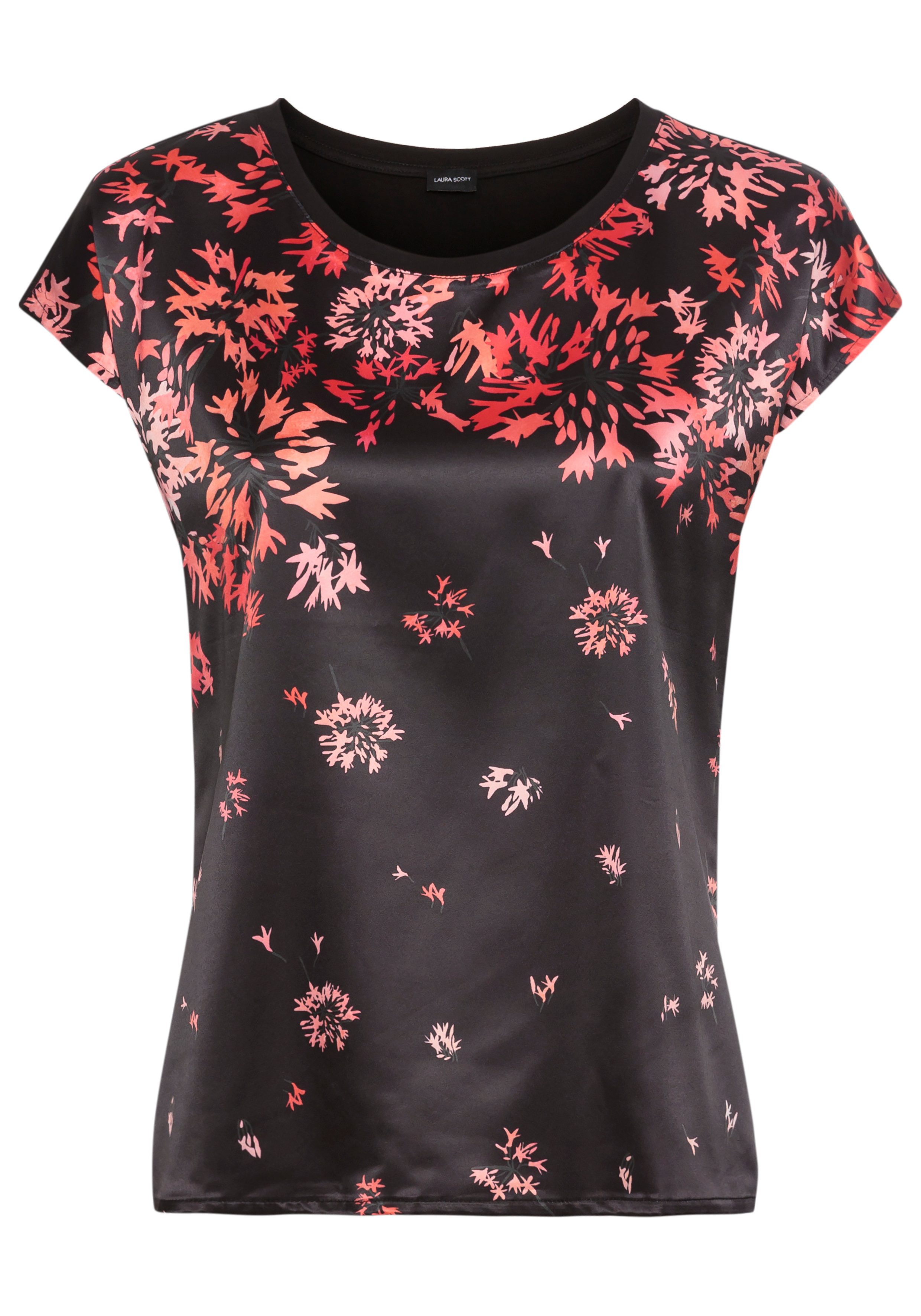 Laura Scott Shirtblouse in modieuze materialenmix