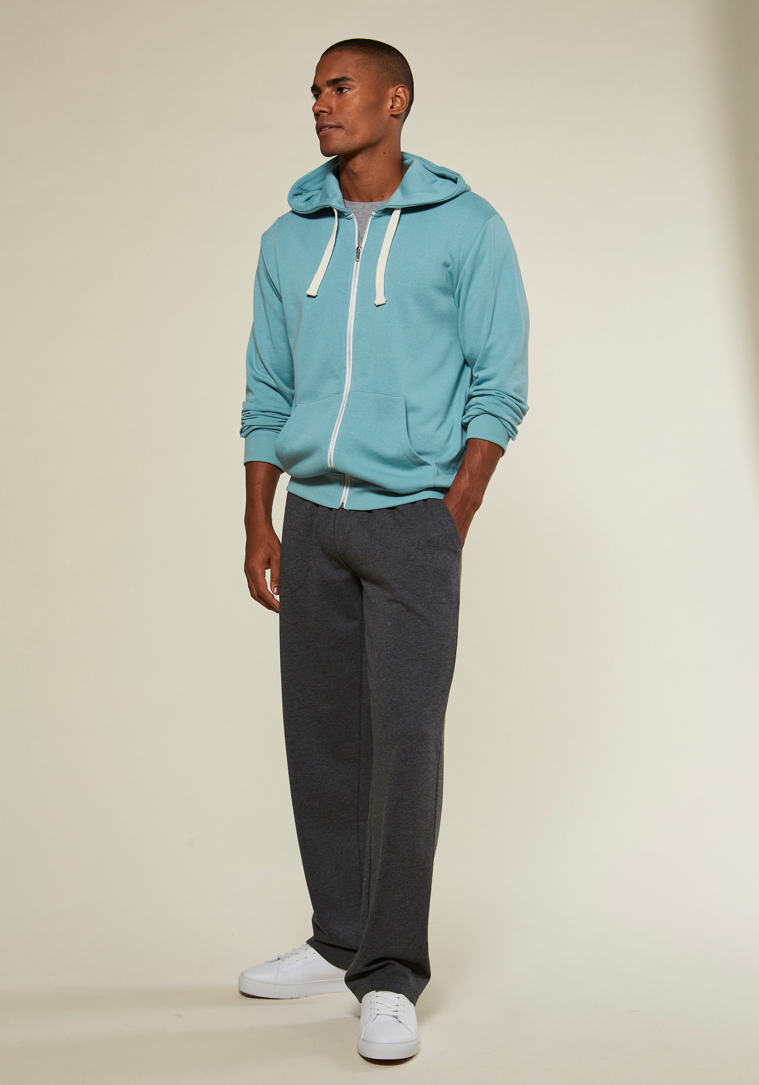 KangaROOS Capuchonsweatvest met capuchon, contrasterende rits en contrasterende banden