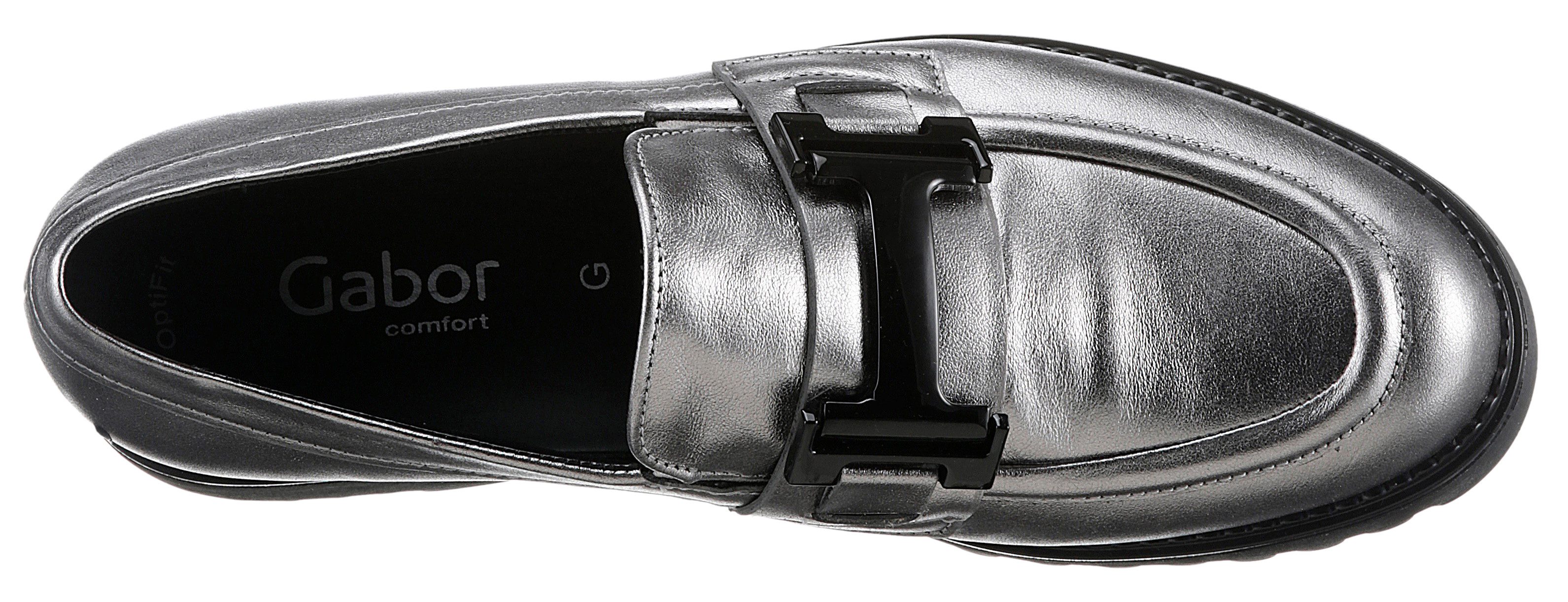 Gabor Loafers Florence hakken, slippers, lage schoen, instapschoen in breedte g (=breed)