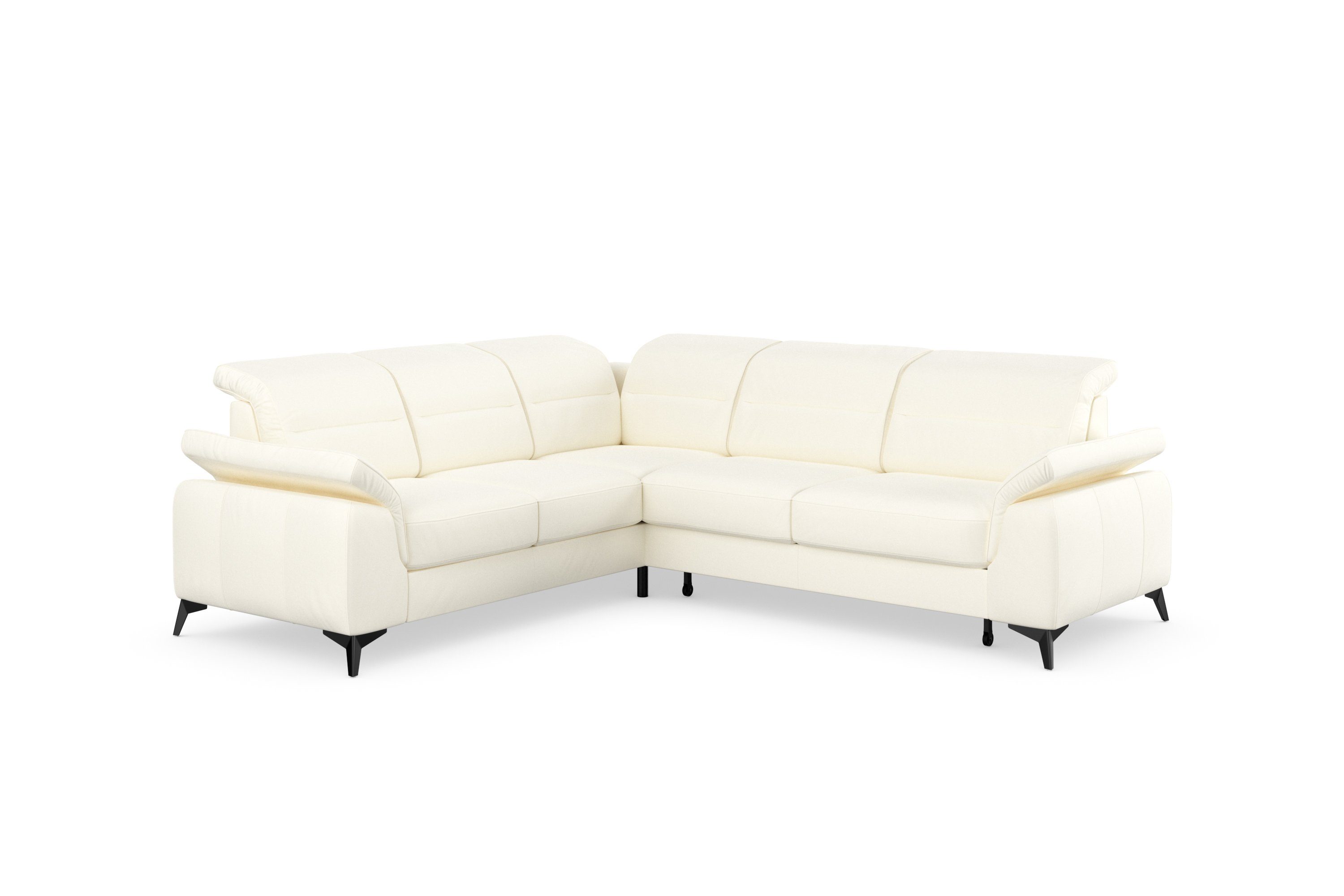 sit&more Hoekbank Sinatra L-vorm optioneel met verstelbare hoofdsteun en armleuning, metalen poten