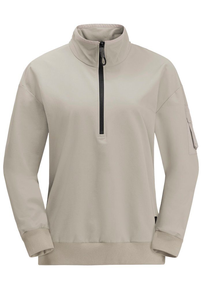 Jack Wolfskin Trui met staande kraag WANDERMOOD HALFZIP W