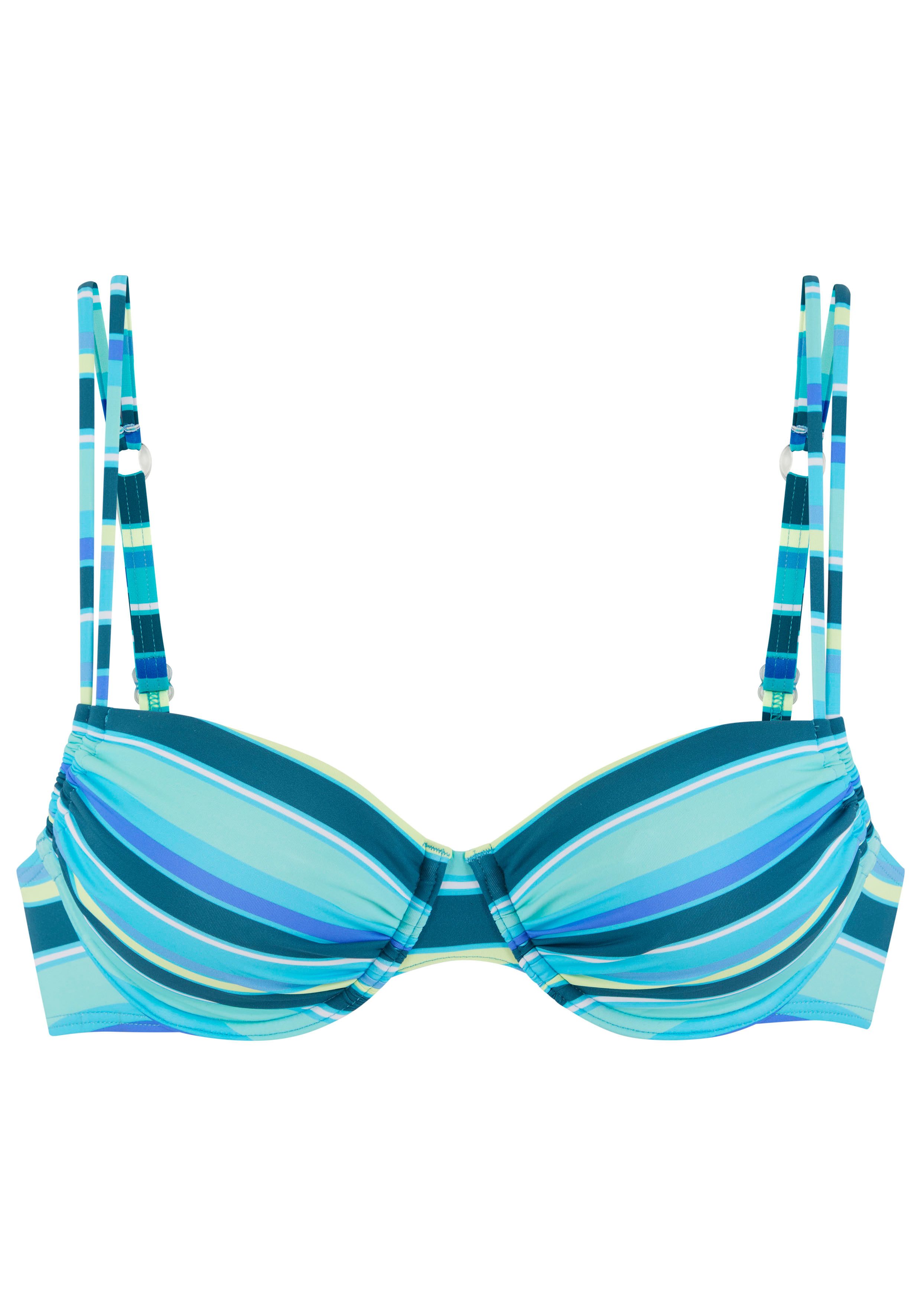 s.Oliver RED LABEL Beachwear Bikinitop met beugels Fun in een trendy streepdessin