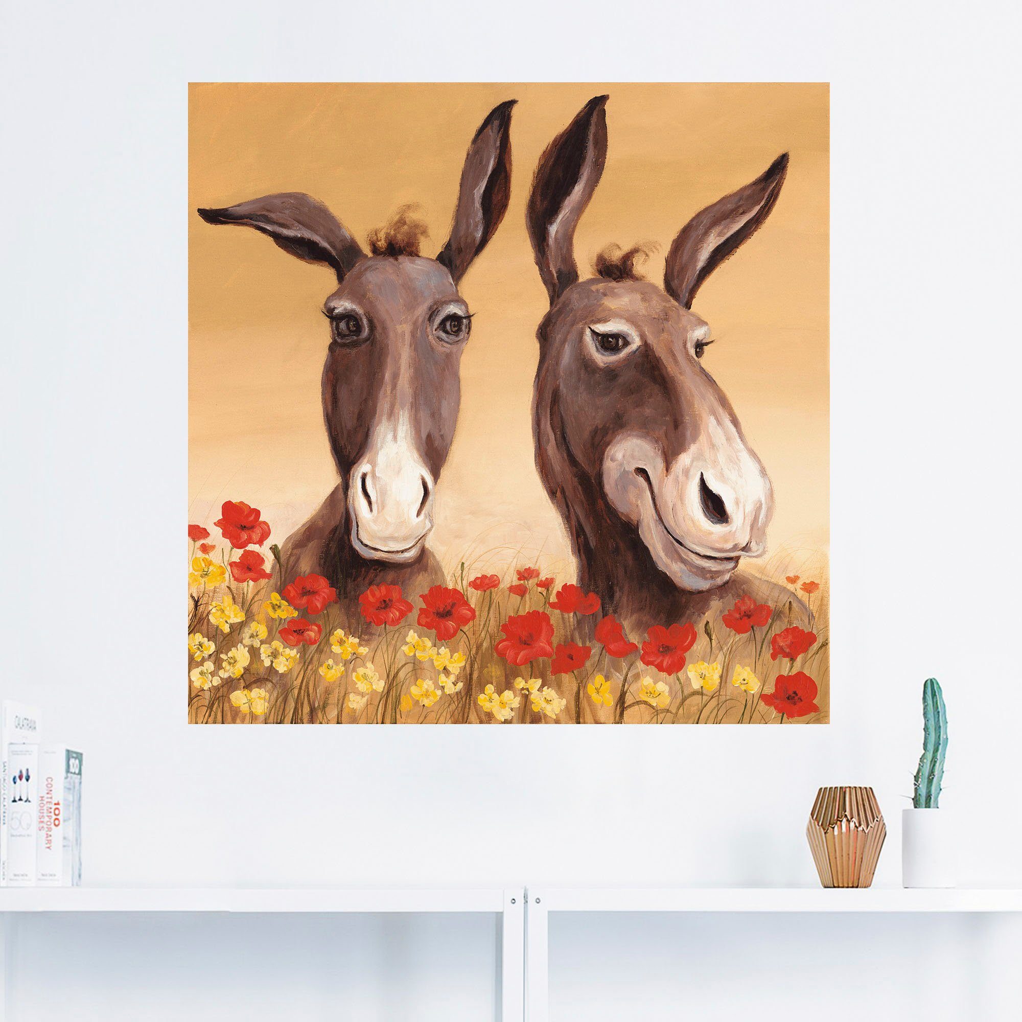 Artland Artprint Ezel als artprint van aluminium, artprint voor buiten, artprint op linnen, poster, muursticker