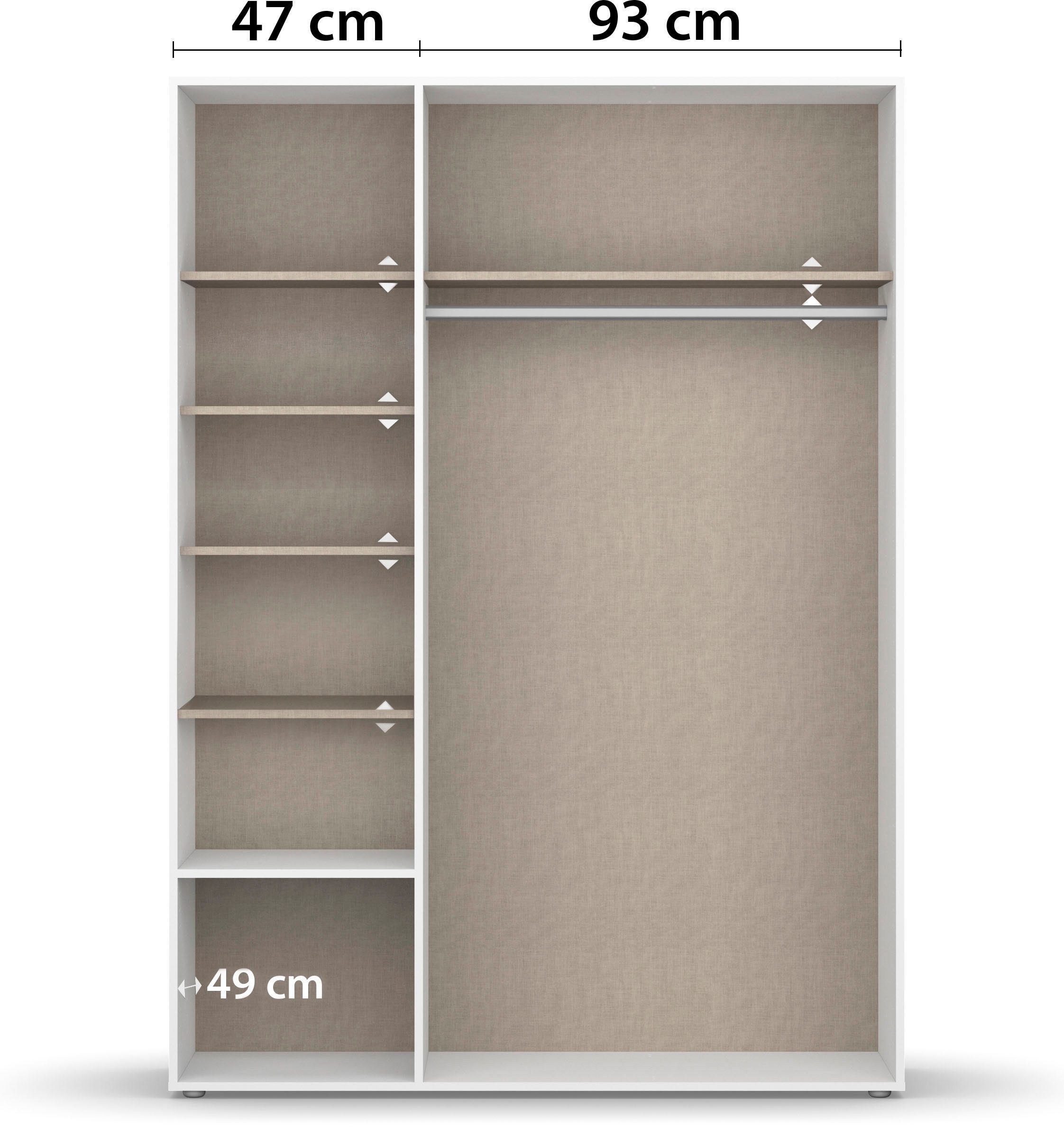 rauch Draaideurkast Kledingkast Kast Garderobe Wasmand NAGATA met Spiegel und schubladen sowie stangengriffen topseller made in germany