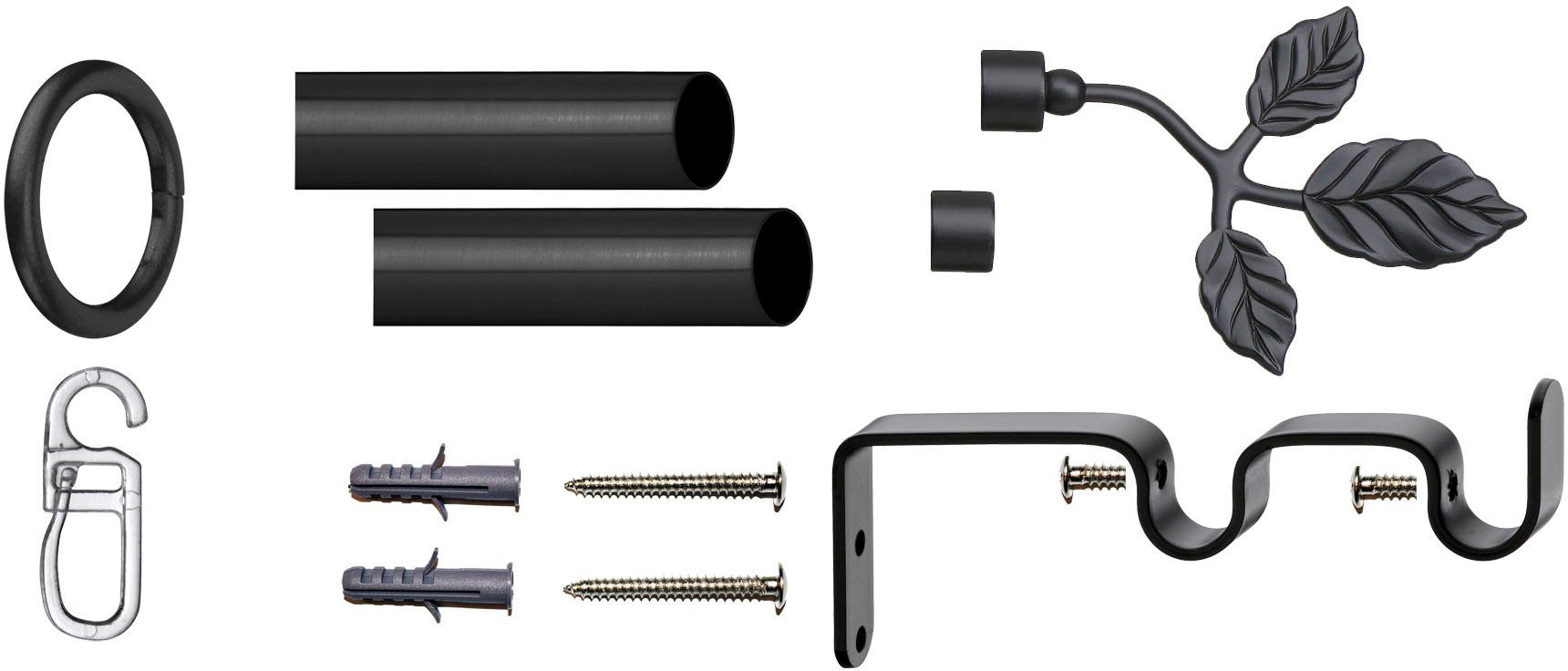 indeko Gordijnroede Toscane Complete set inclusief ringen en montagemateriaal (1 stuk)