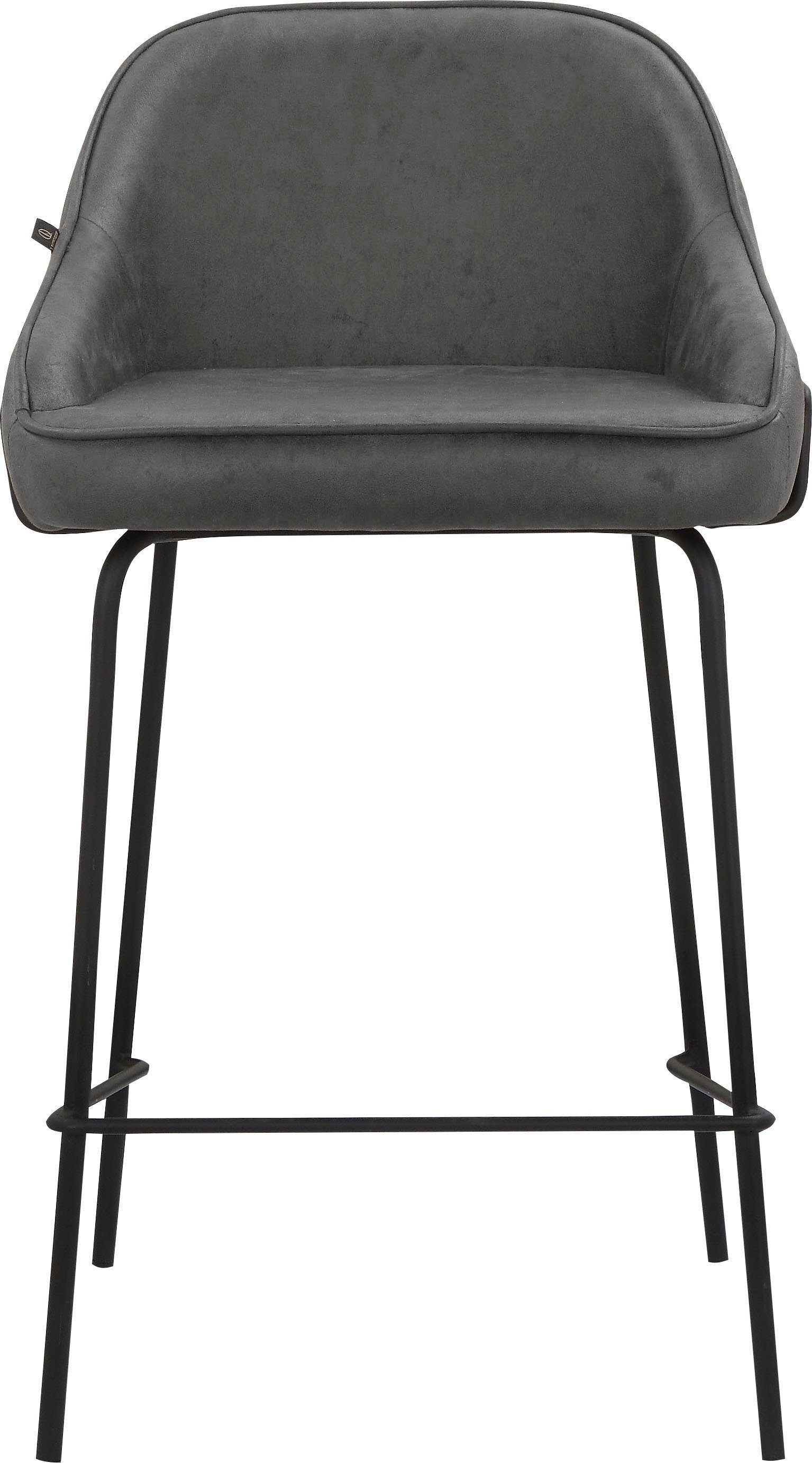 Leonique Stoel met 4 poten Puant met stof van polyester/gerecycled polyester, zithoogte 65 cm (2 stuks)