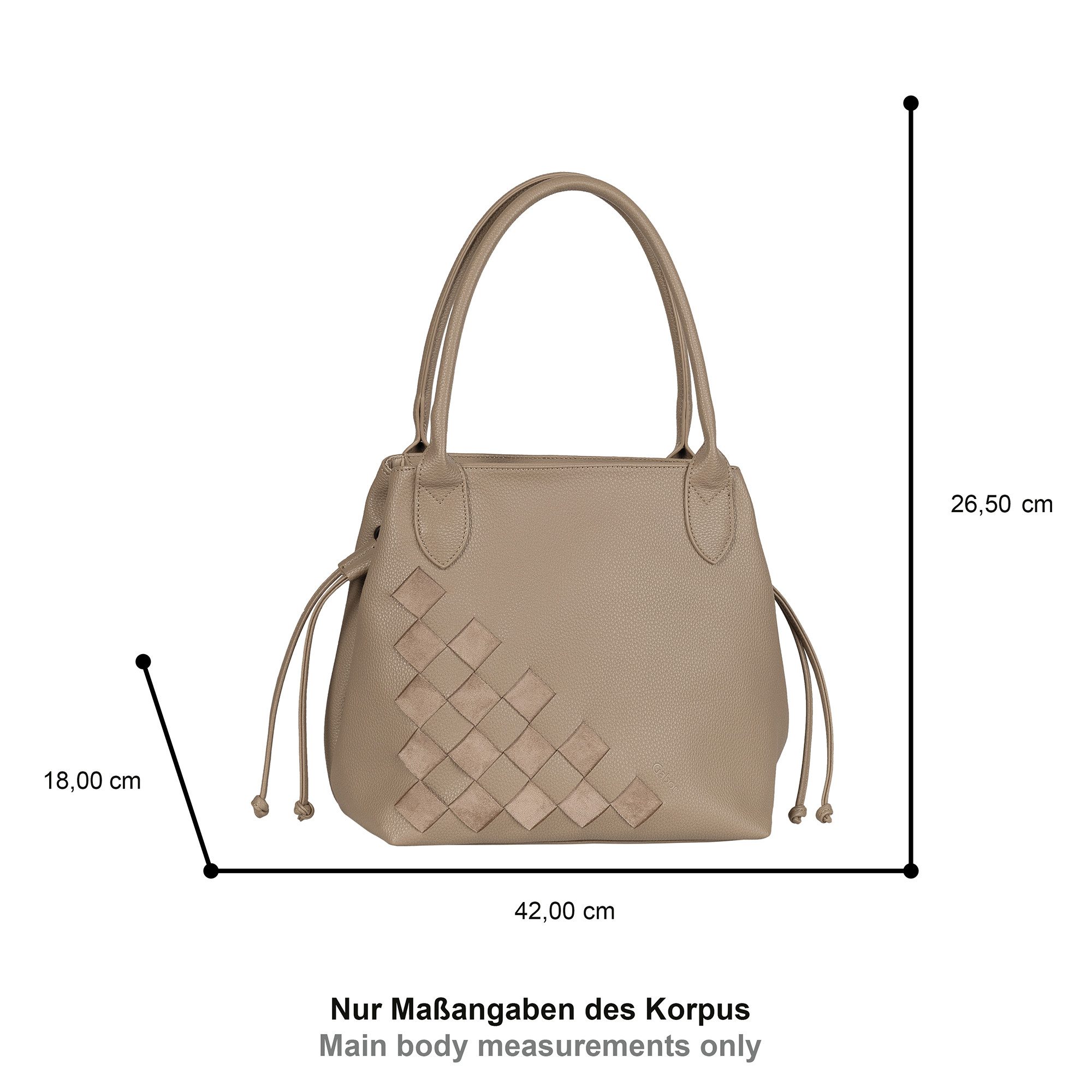 Gabor Shopper Granada Structure ingebreide unieke strepen van veloursleerimitatie